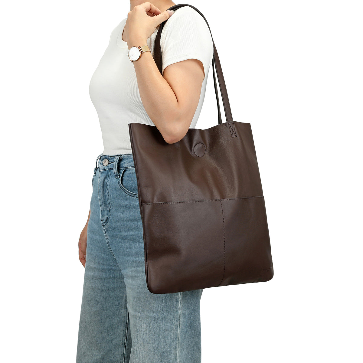 Minimalist Leather Everyday Tote