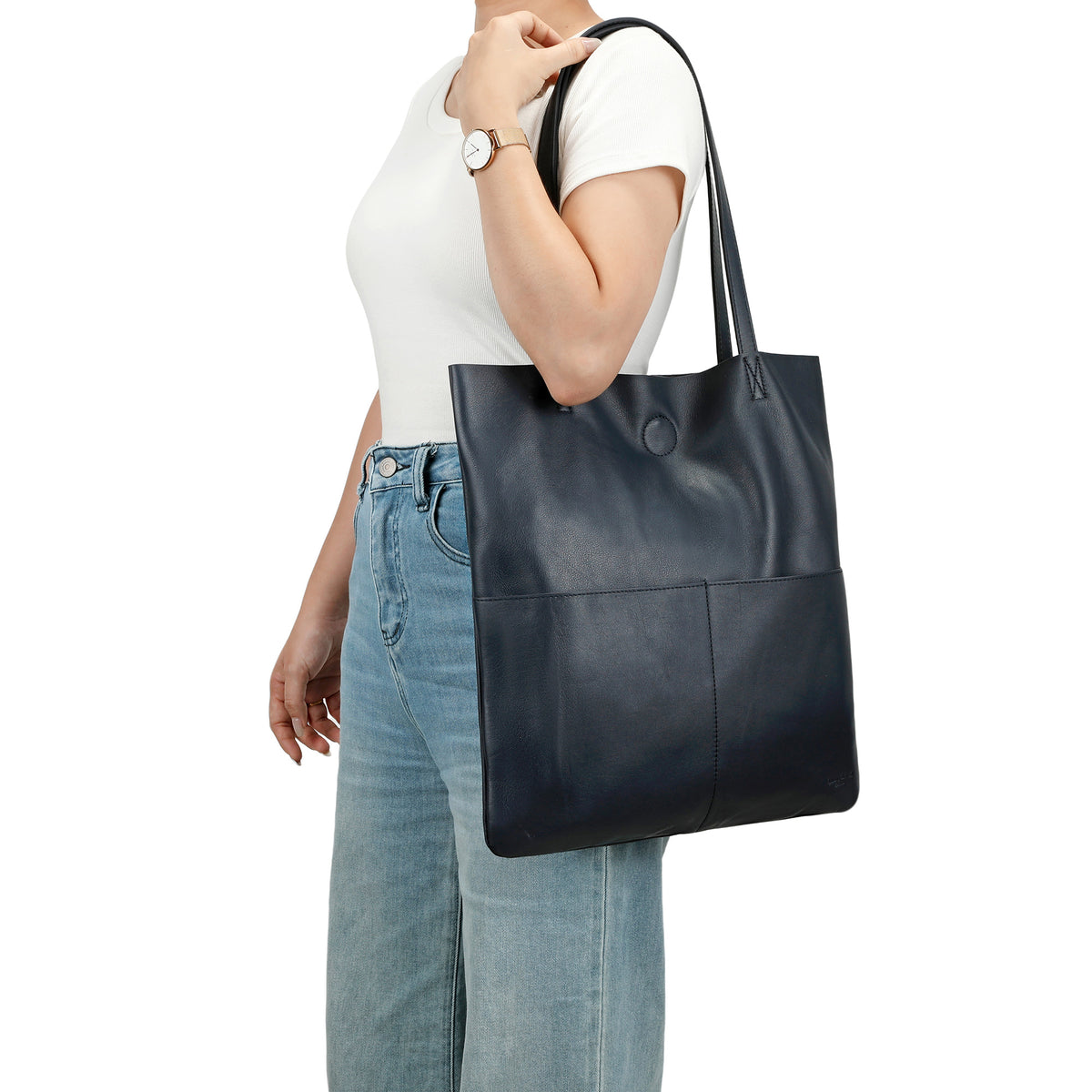 Minimalist Leather Everyday Tote