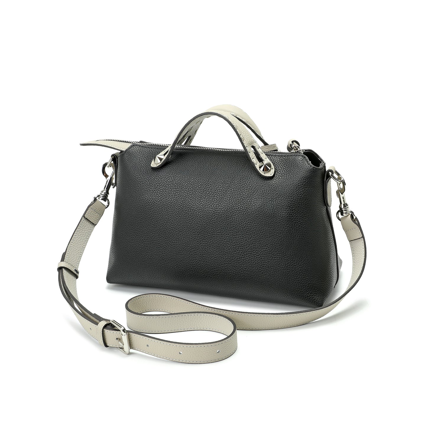Pebbled Leather Convertible Satchel