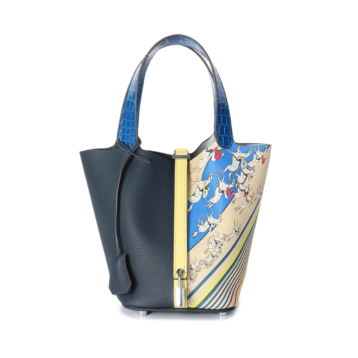 Printed Leather Top-Handle Bag/Shoulder Bg