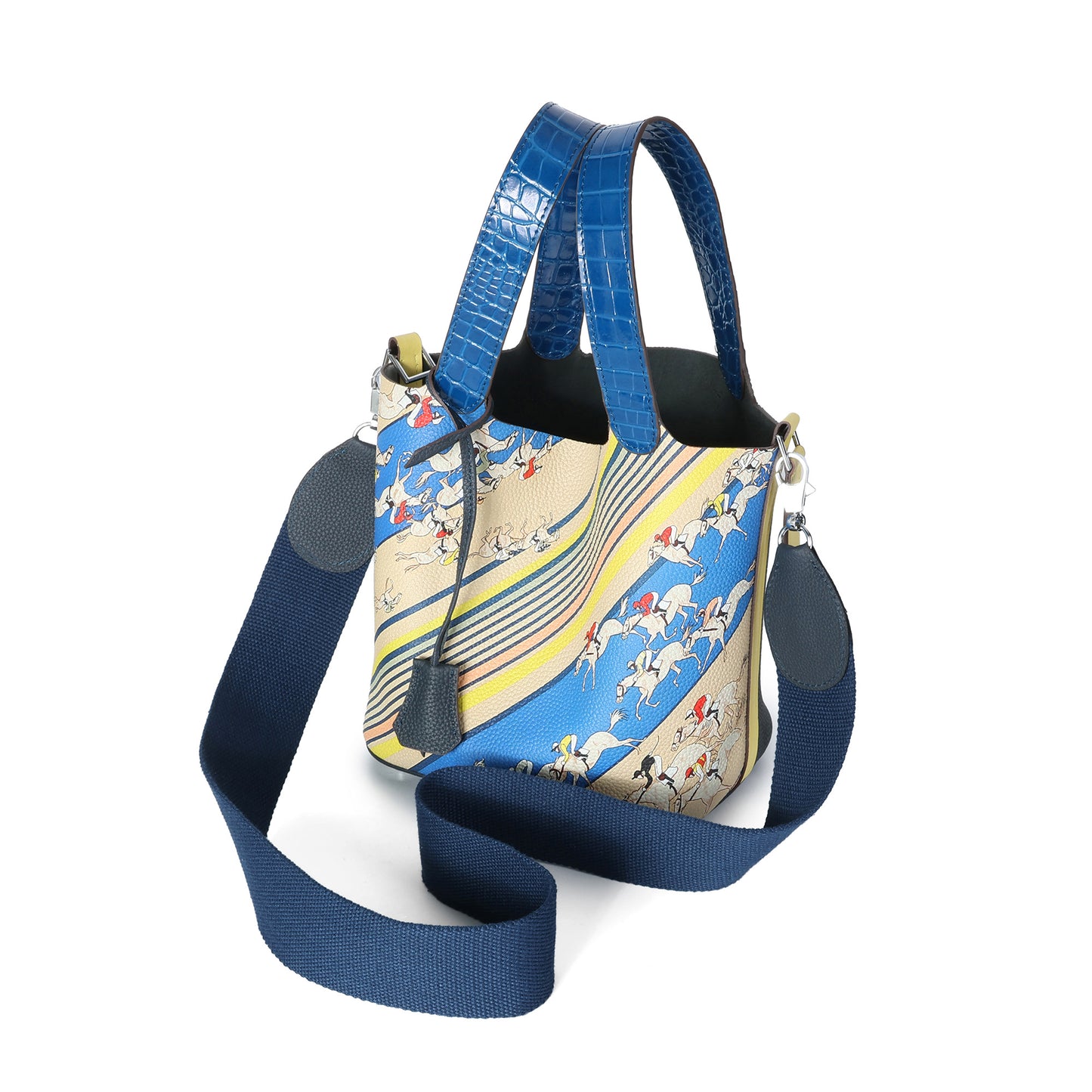 Printed Leather Top-Handle Bag/Shoulder Bg