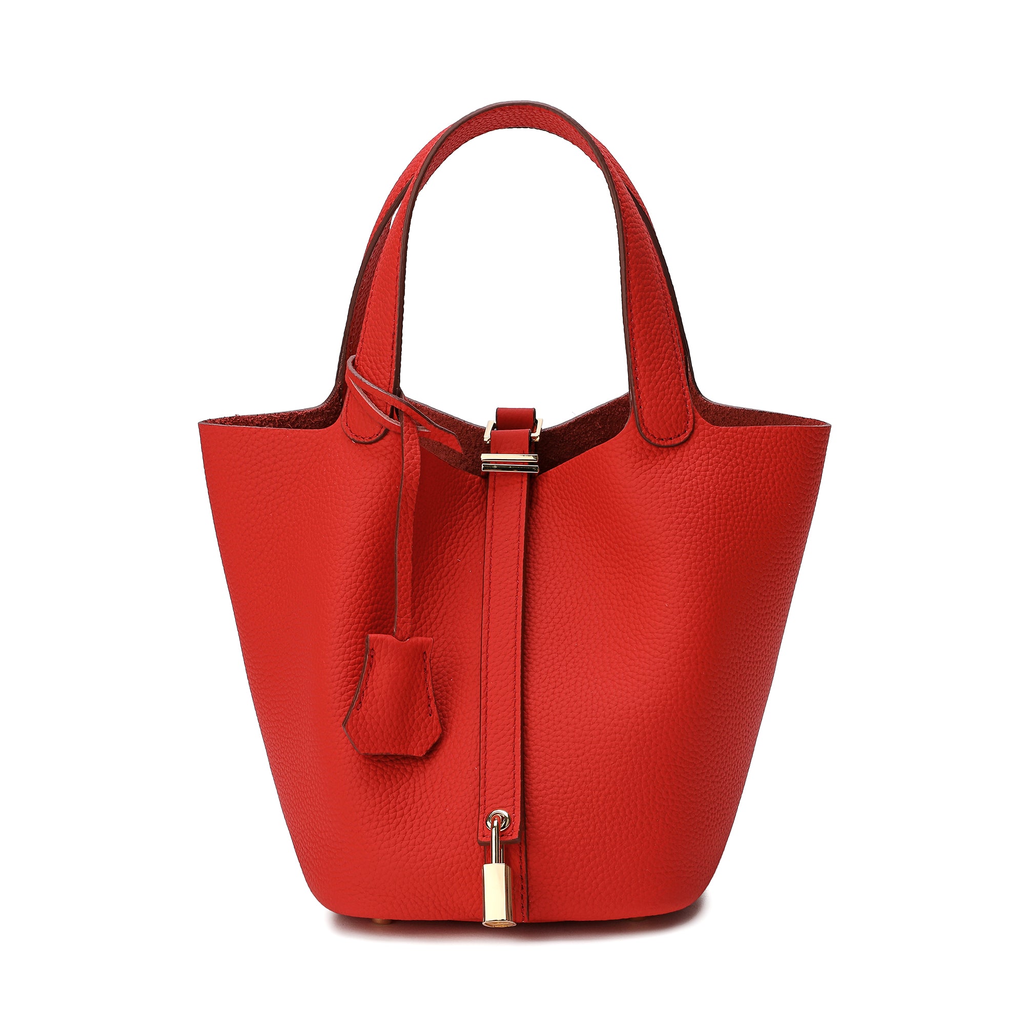 Red top handle bag online