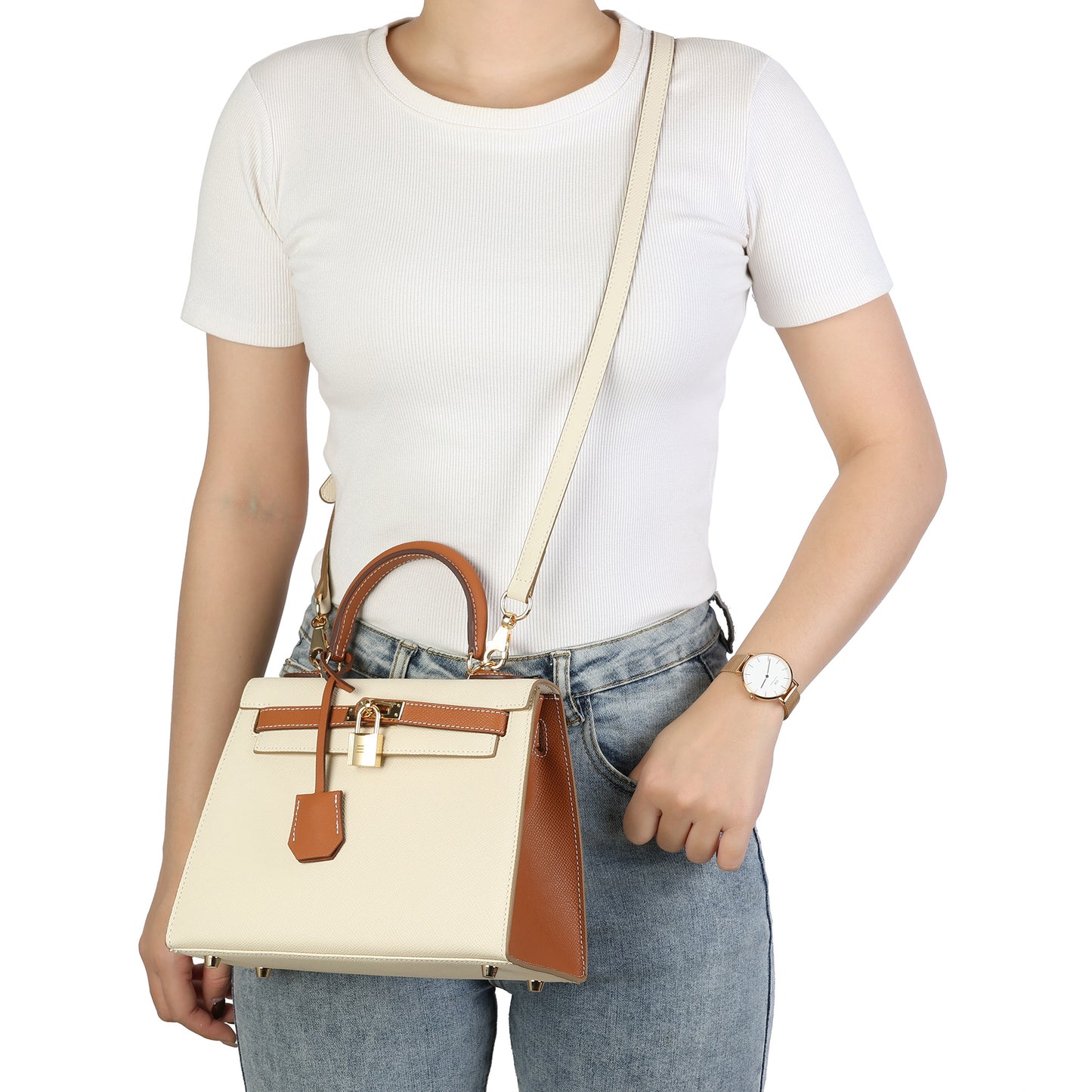 Tiffany & Fred Pebble Leather Satchel