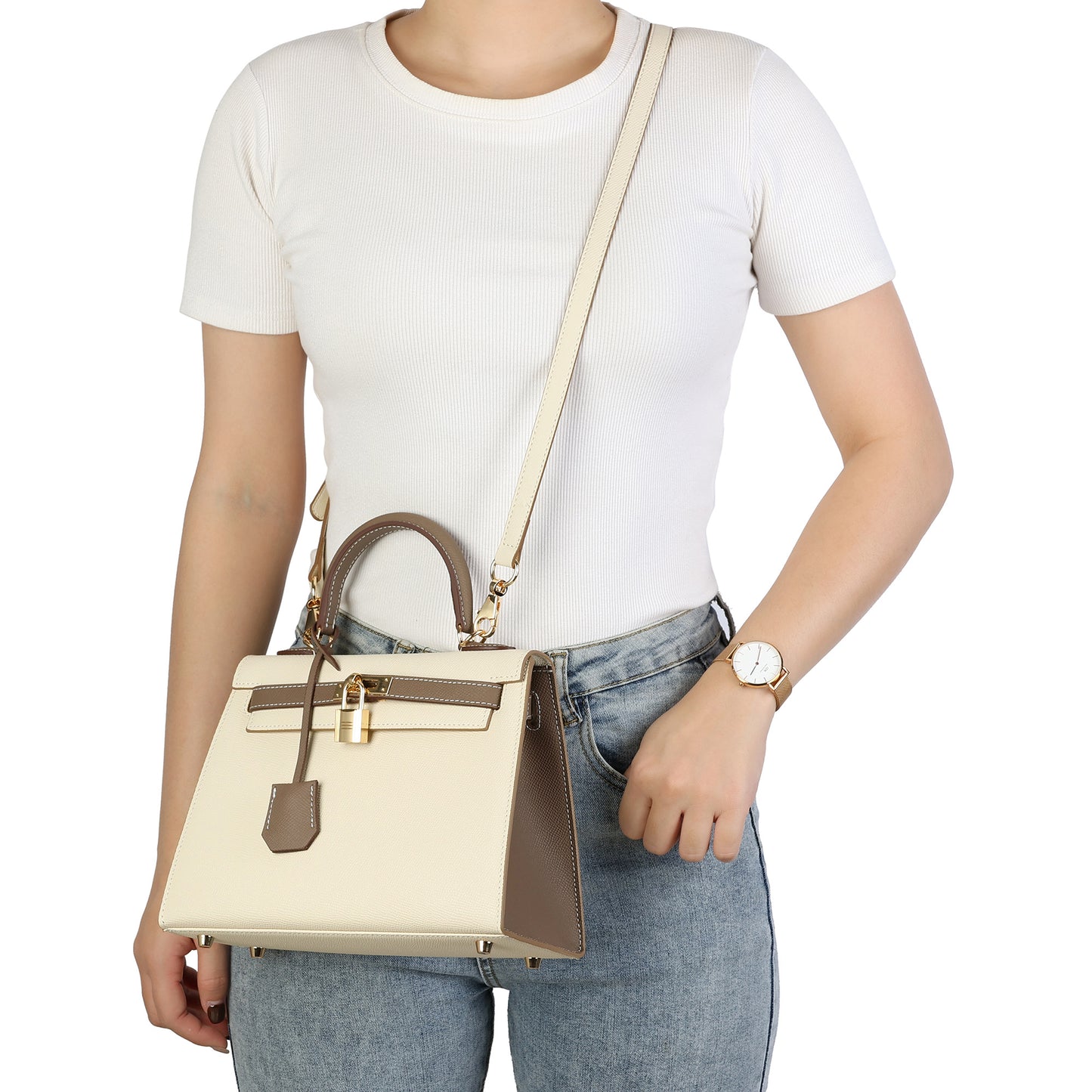 Tiffany & Fred Pebble Leather Satchel