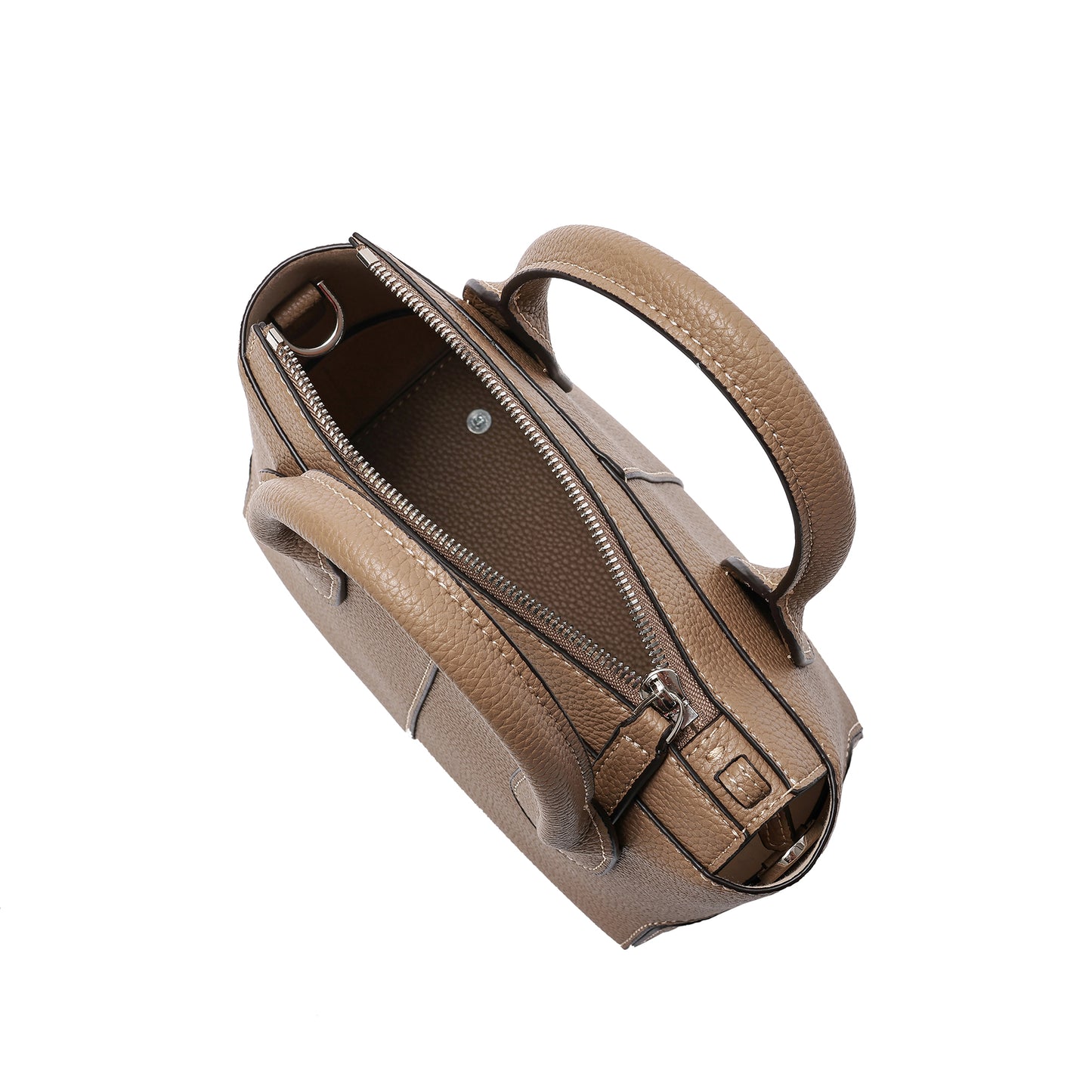 Full-Grain Leather Top-Handles Crossbody/Shoulder Bag