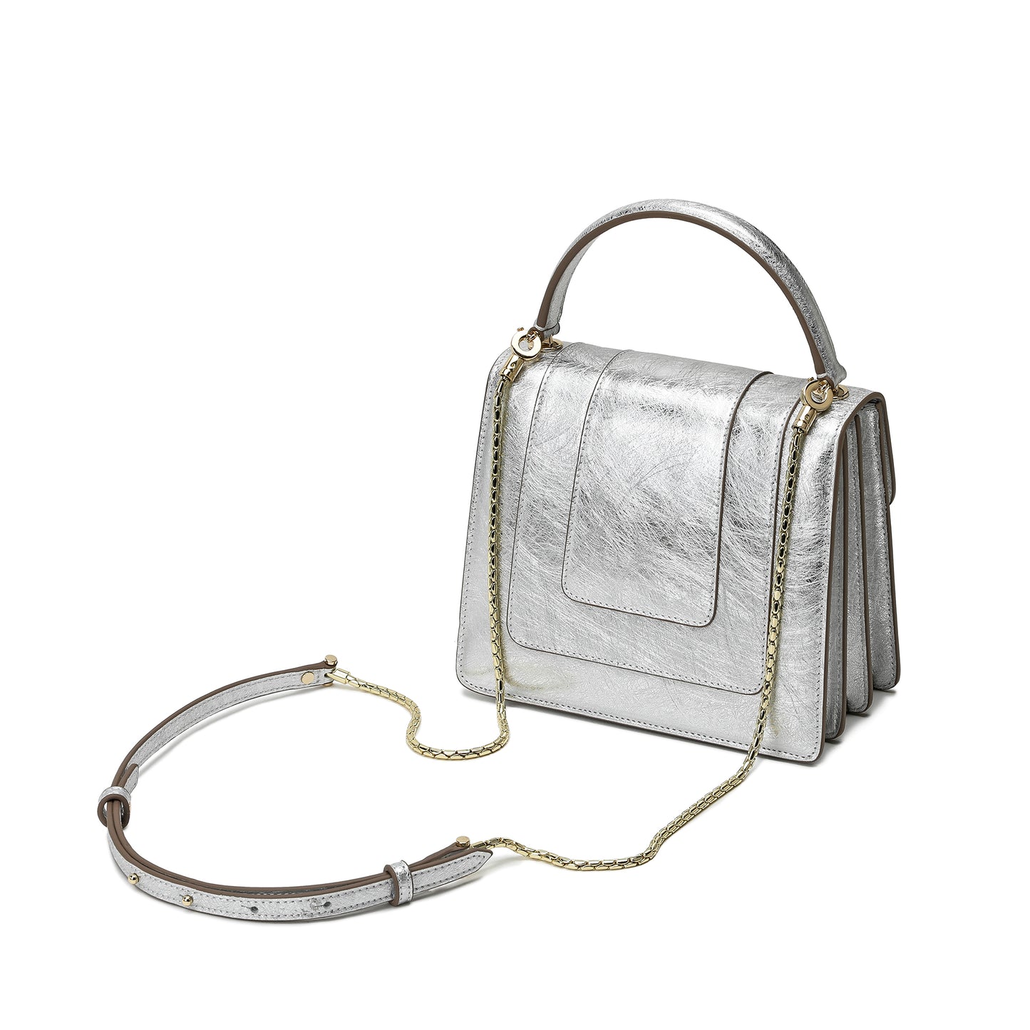 Tiffany & Fred Top-grain Saffiano Leather Satchel/Shoulder Bag # 8836