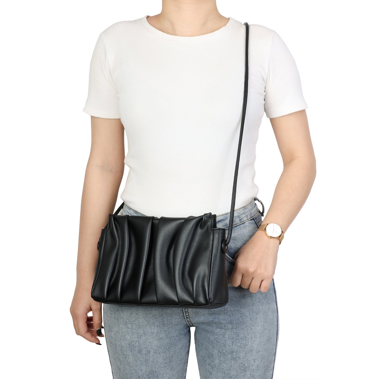 Ruched Crossbody Bag