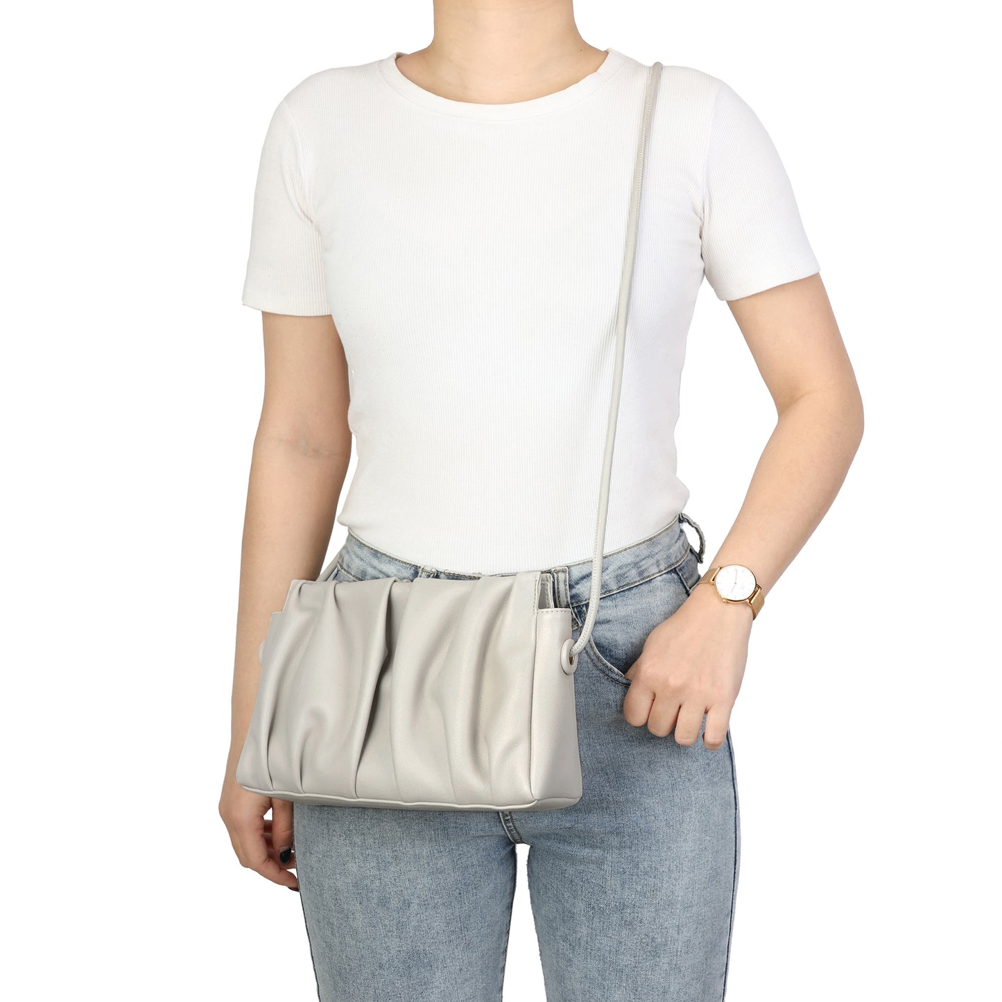 Ruched Crossbody Bag