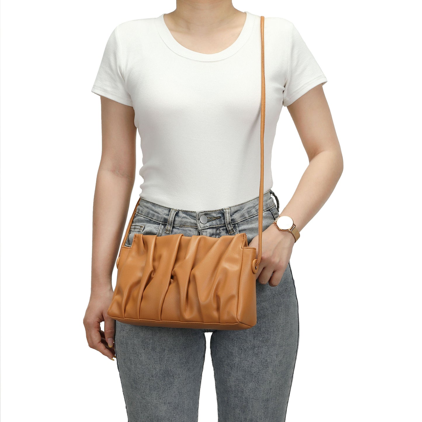 Ruched Crossbody Bag