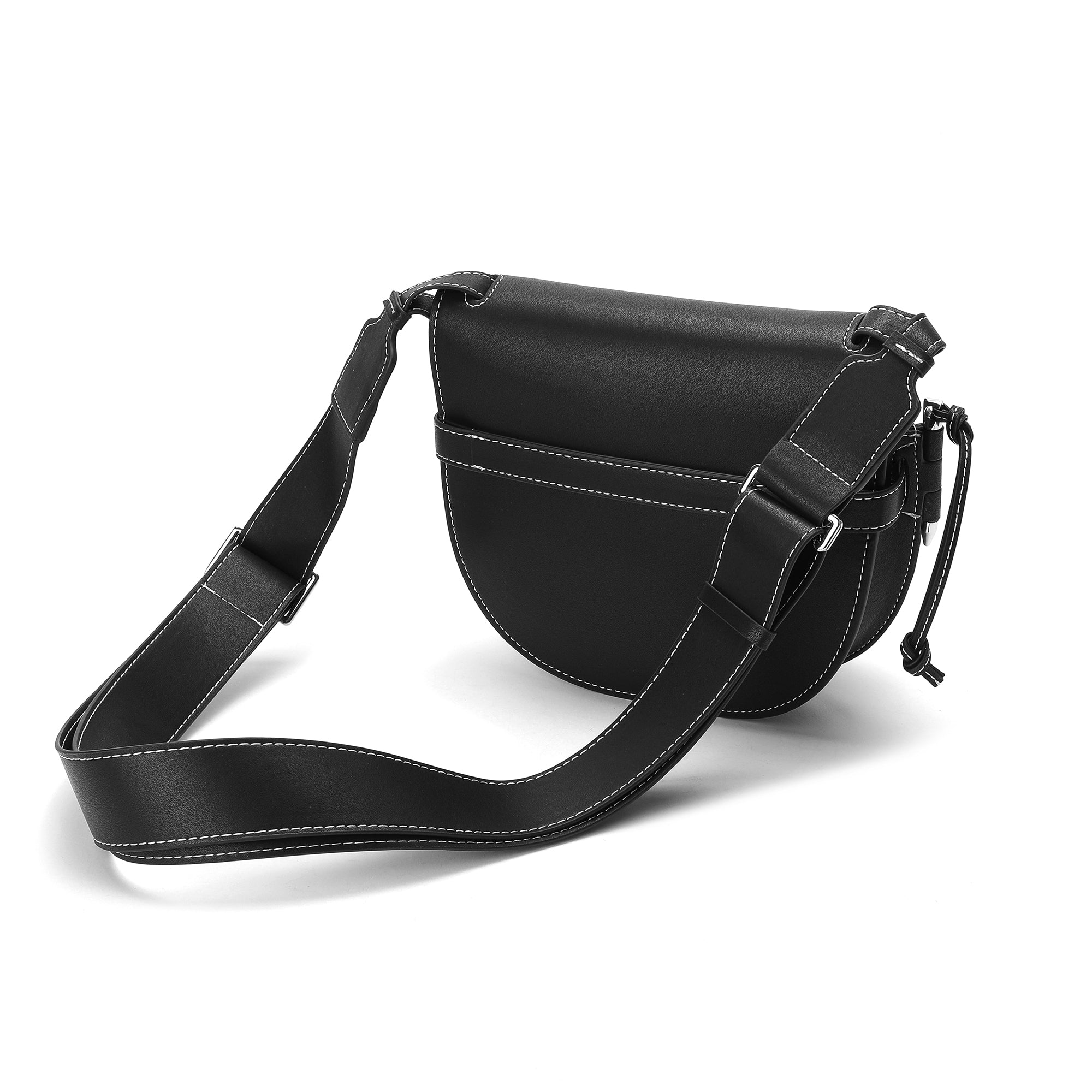 Selling Black Smooth Leather Crossbody Bag