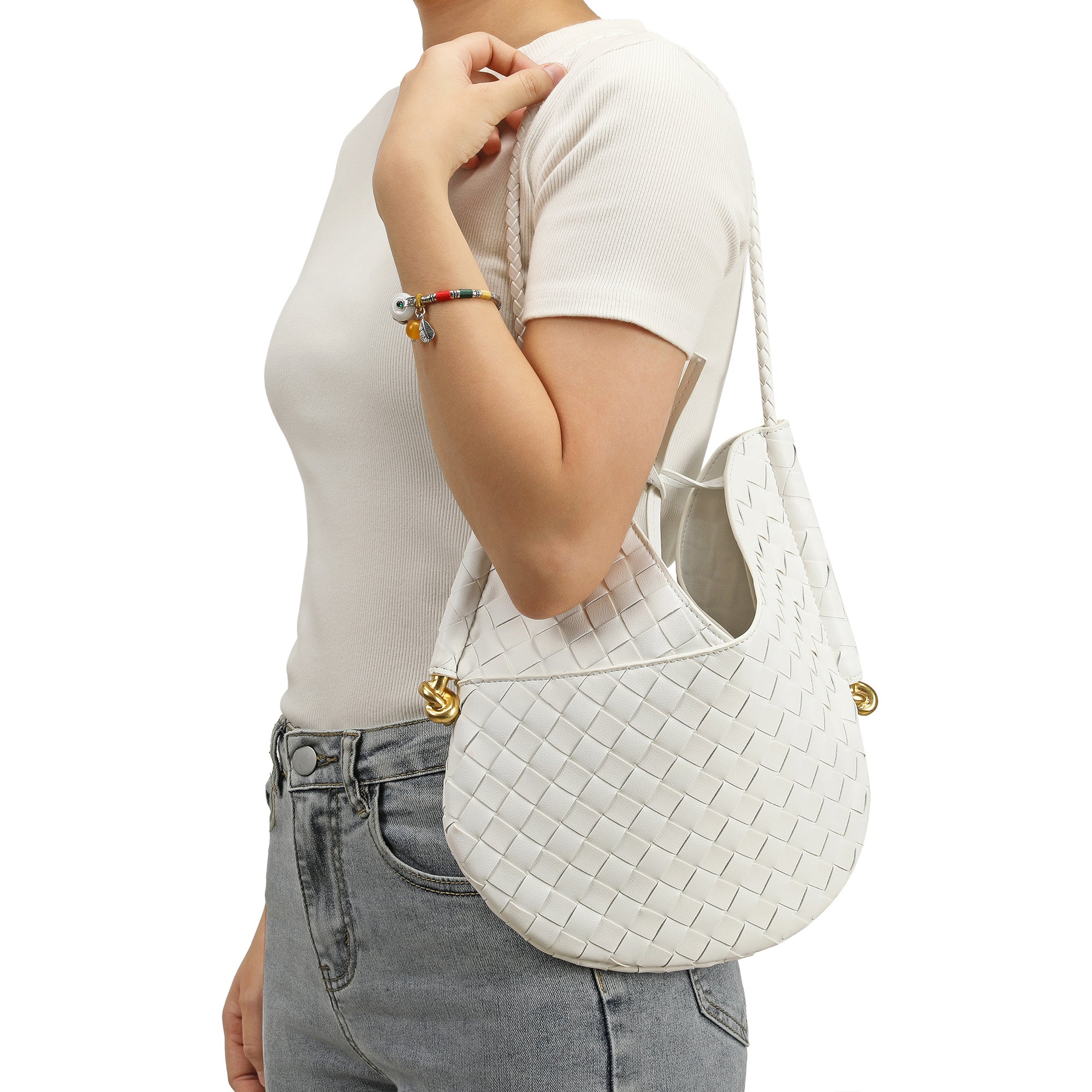 White hobo outlet handbag