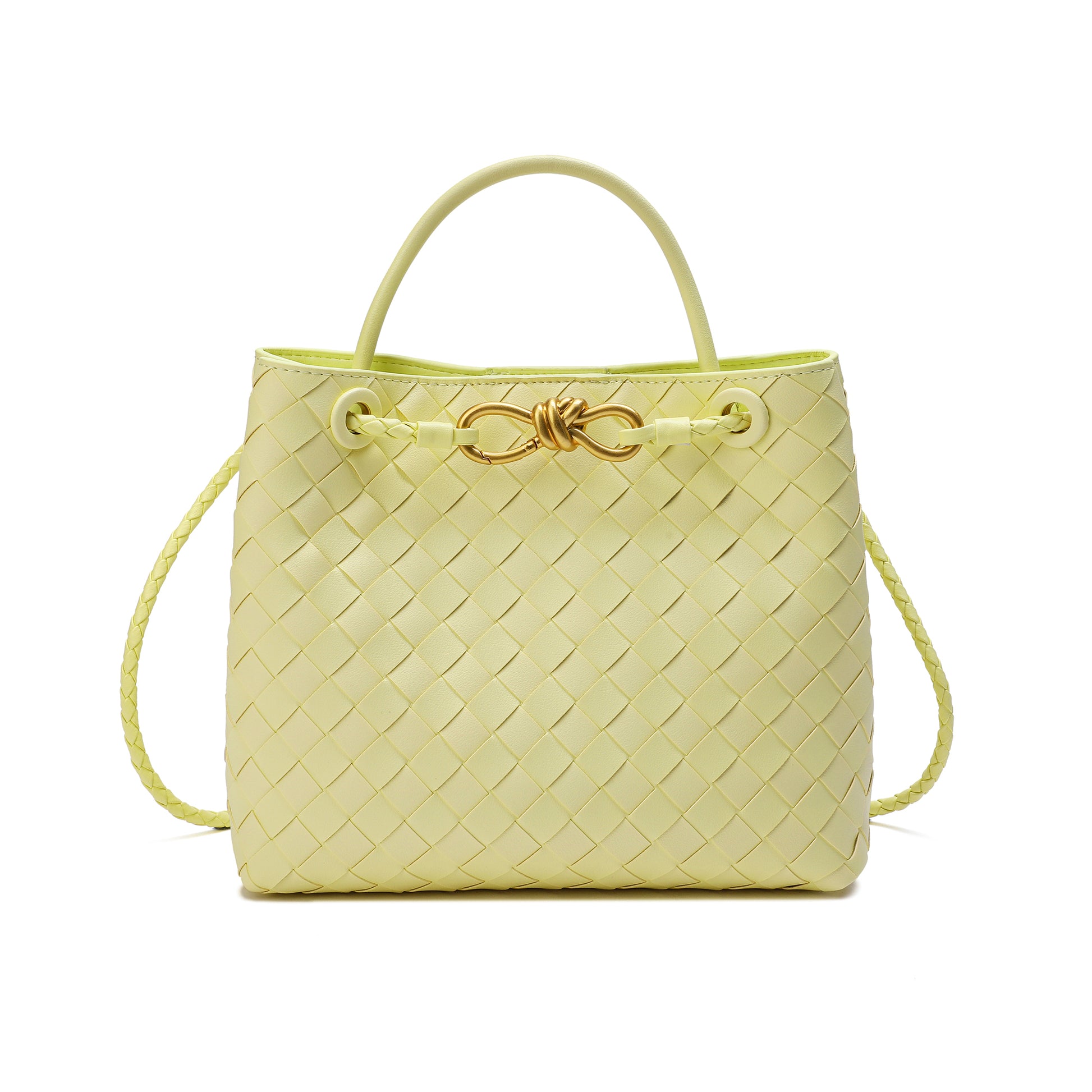 Woven Leather Top-handle/ Shoulder Bag – Tiffany & Fred Paris