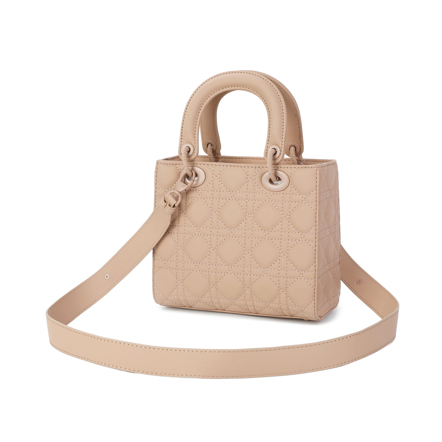 Quilted Leather Top Handle Crossbody/Shulder Bag