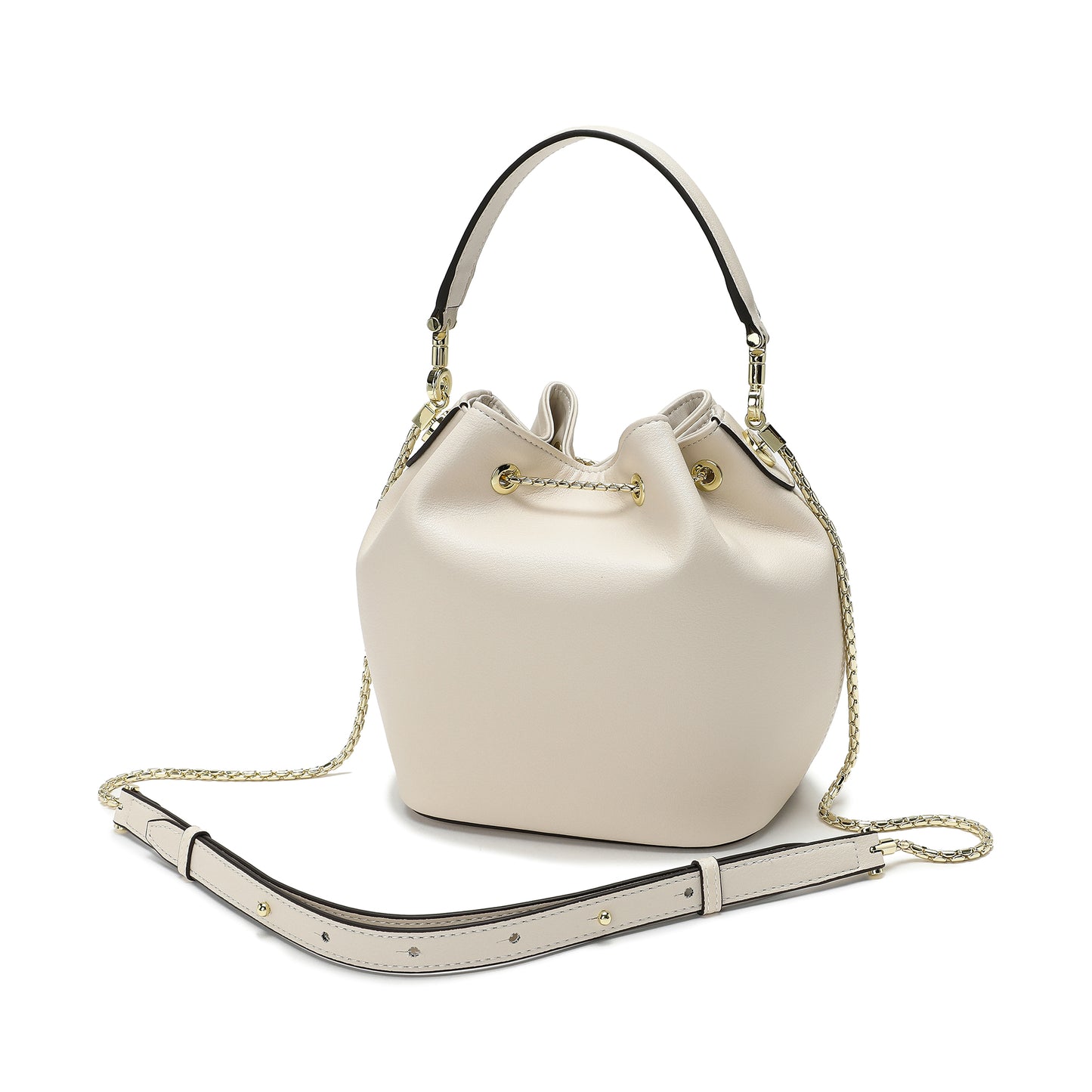 Tiffany & Fred Smooth Leather Drawstring Bag