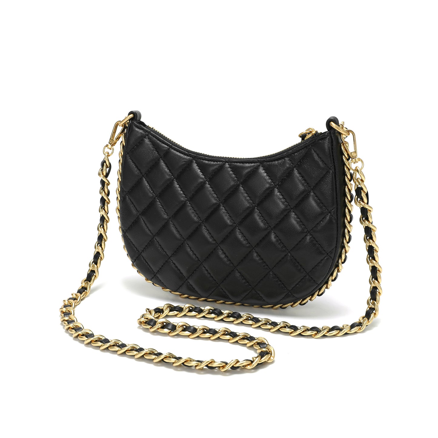 Quilted Leather Chain Shoulder Bag