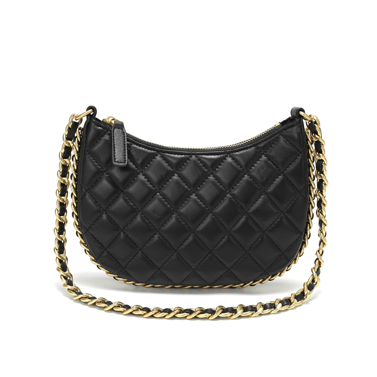 Quilted Leather Chain Shoulder Bag