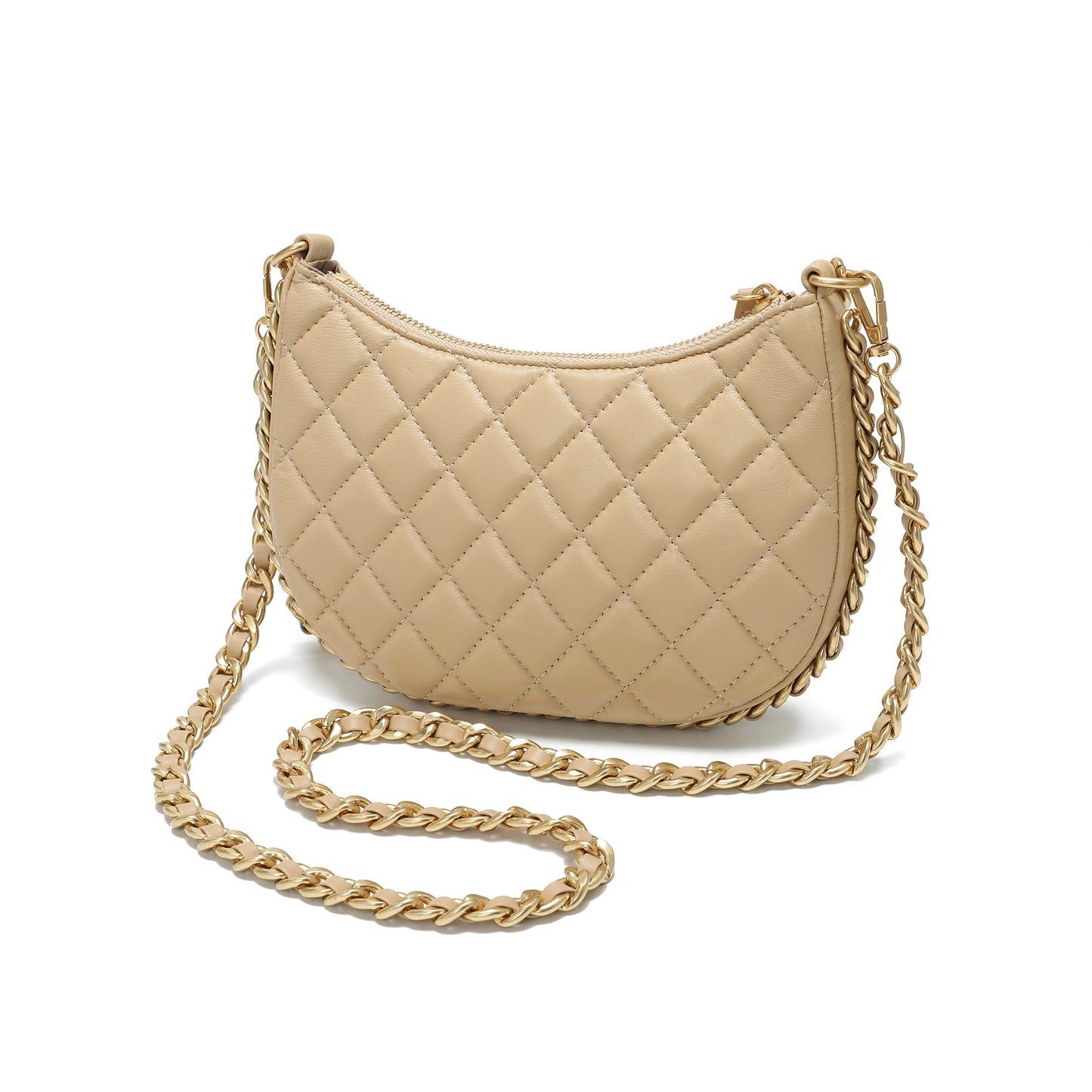 Quilted Leather Chain Shoulder Bag