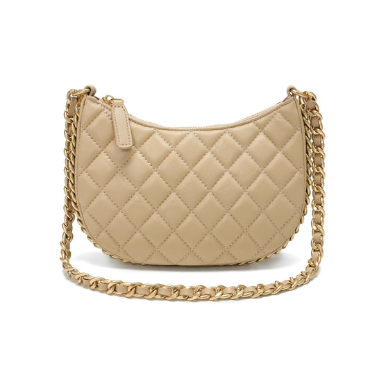 Quilted Leather Chain Shoulder Bag