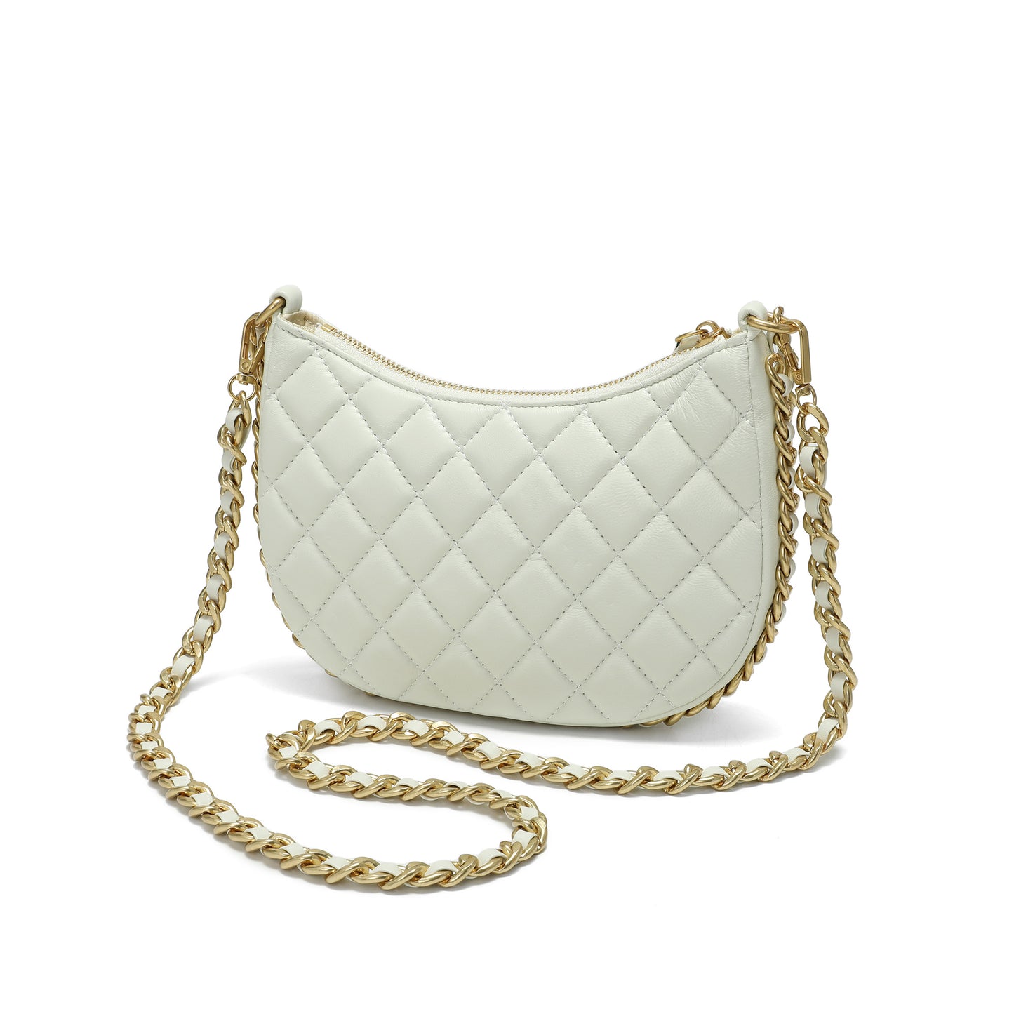 Quilted Leather Chain Shoulder Bag