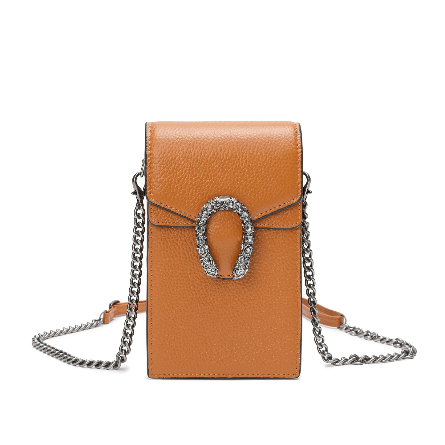 Tiffany & Fred Full-Grain Leather Crossbody/ Phone Bag