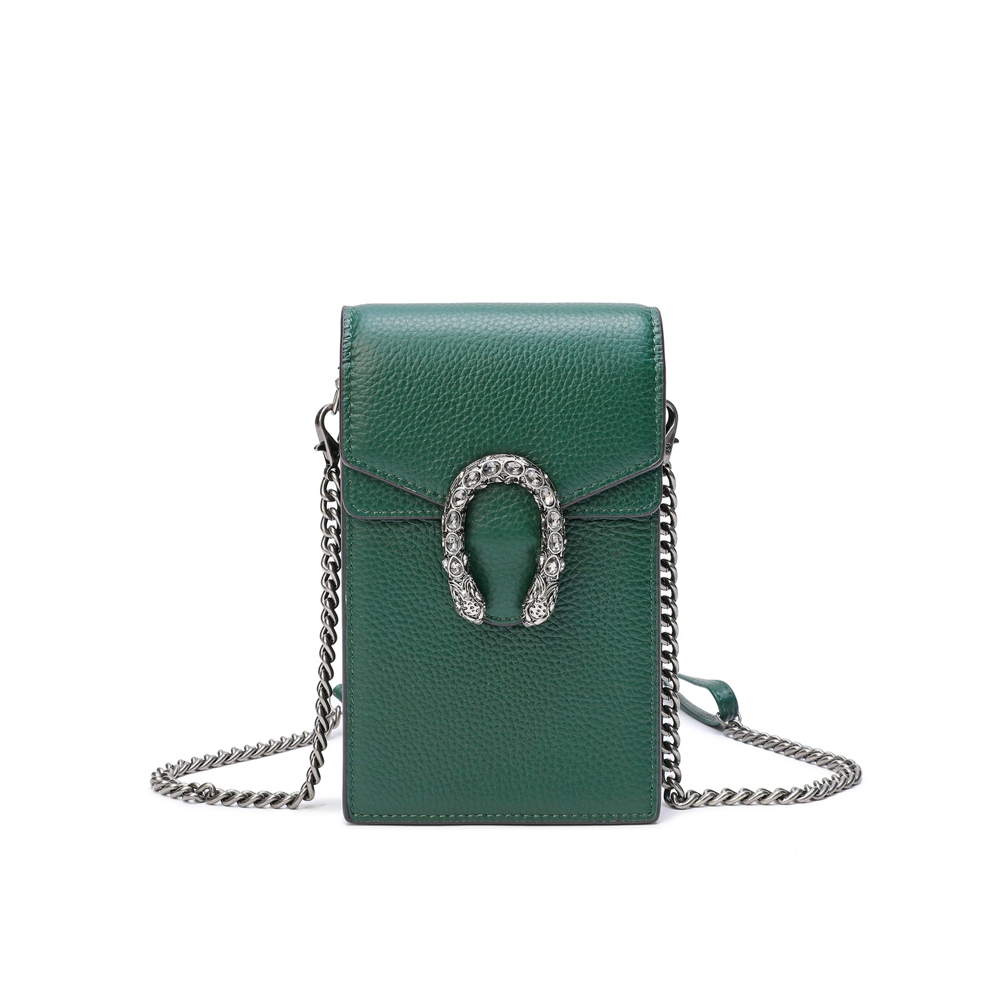 Tiffany & Fred Full-Grain Leather Crossbody/ Phone Bag