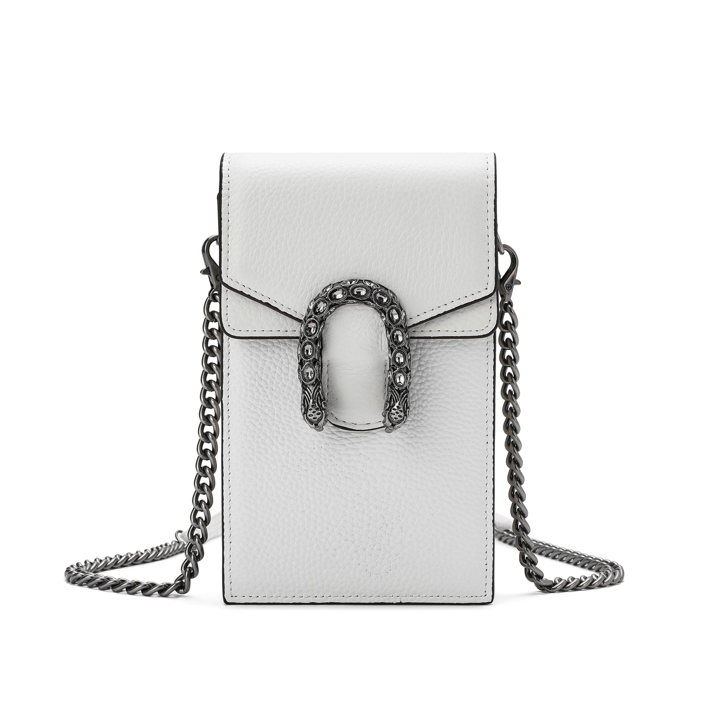 Tiffany & Fred Full-Grain Leather Crossbody/ Phone Bag