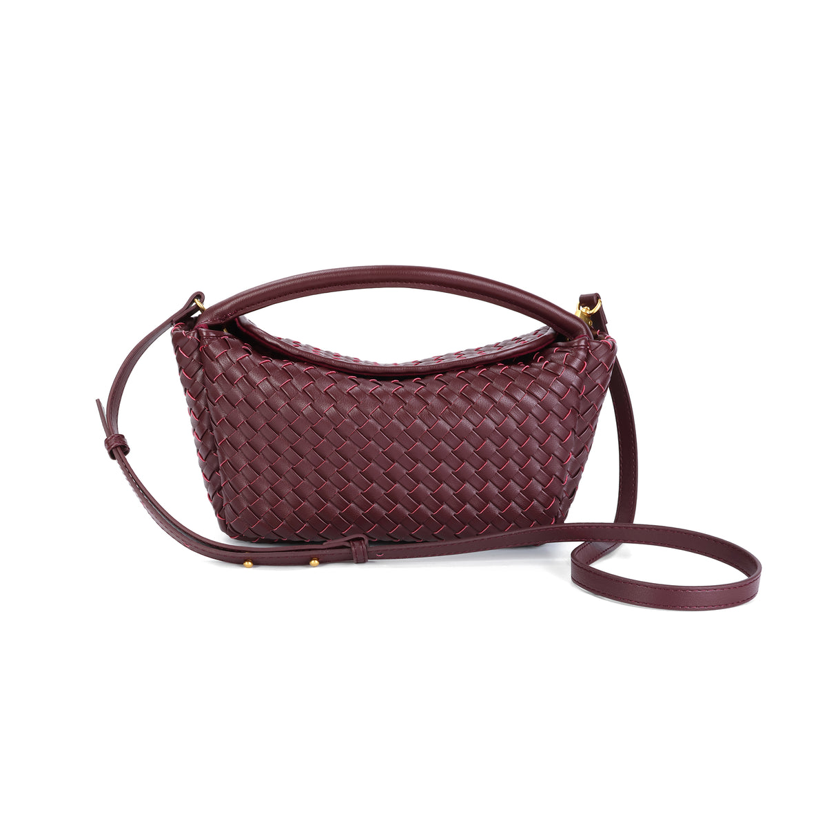 Braided Leather Crossbody Bag – Tiffany & Fred Paris display picture 1