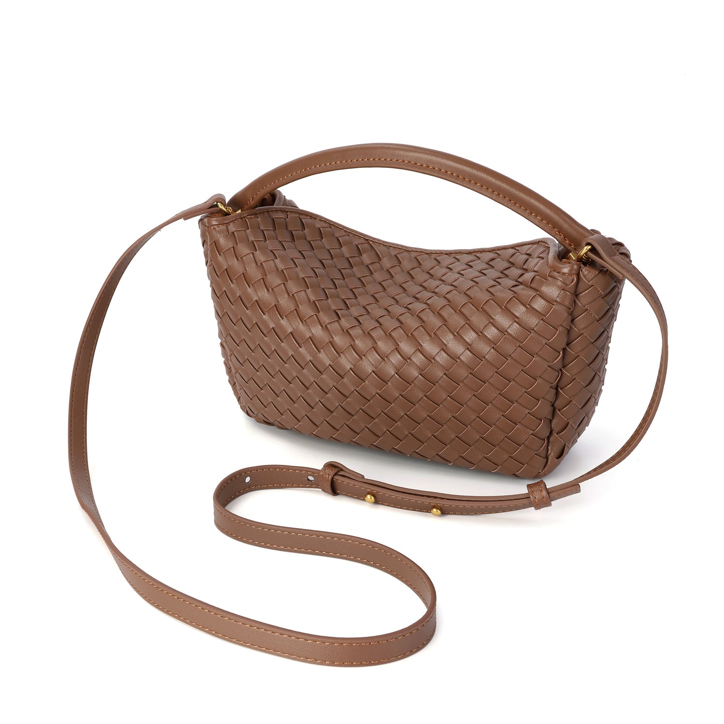 Braided Leather Crossbody Bag