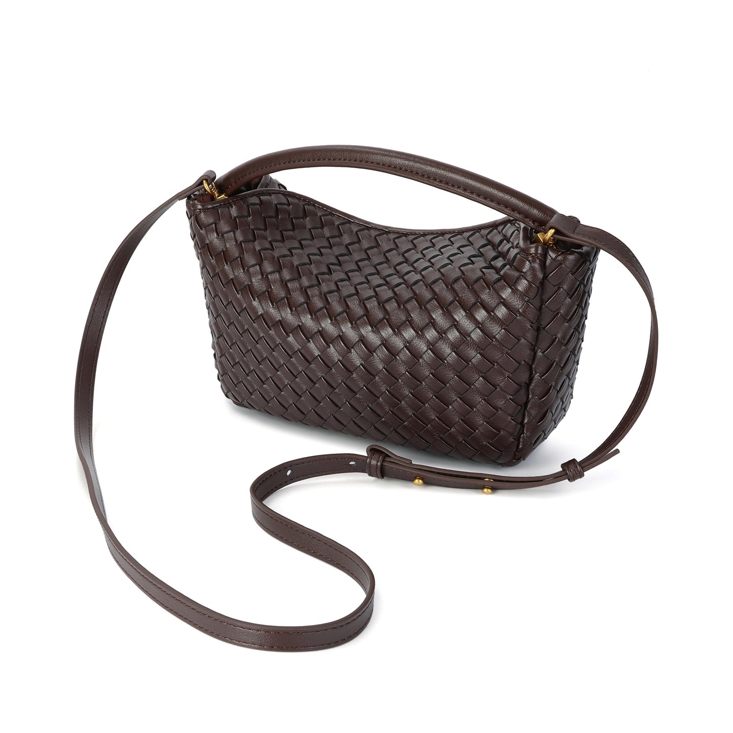 Braided Leather Crossbody Bag