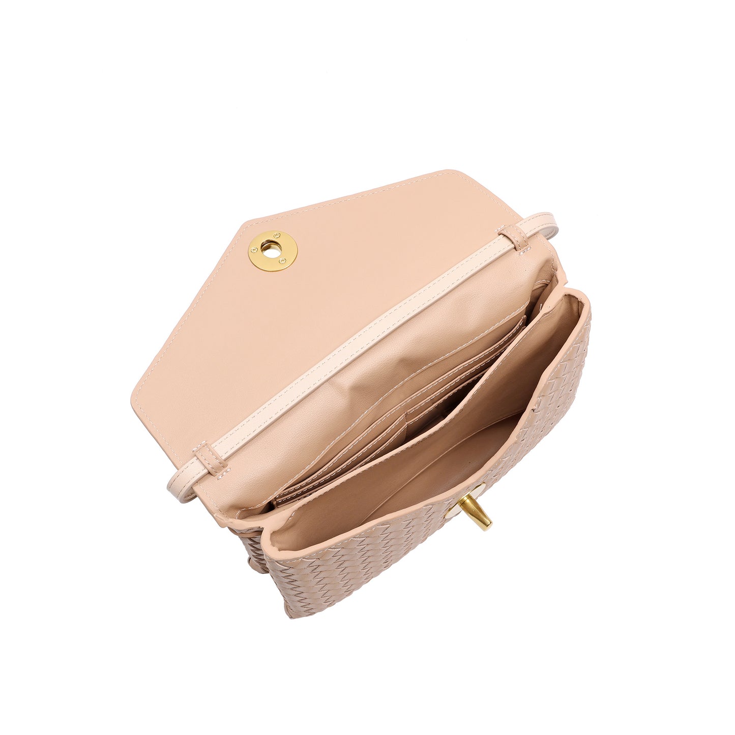 Intrecciato Leather Top Handle Crossbody Bag