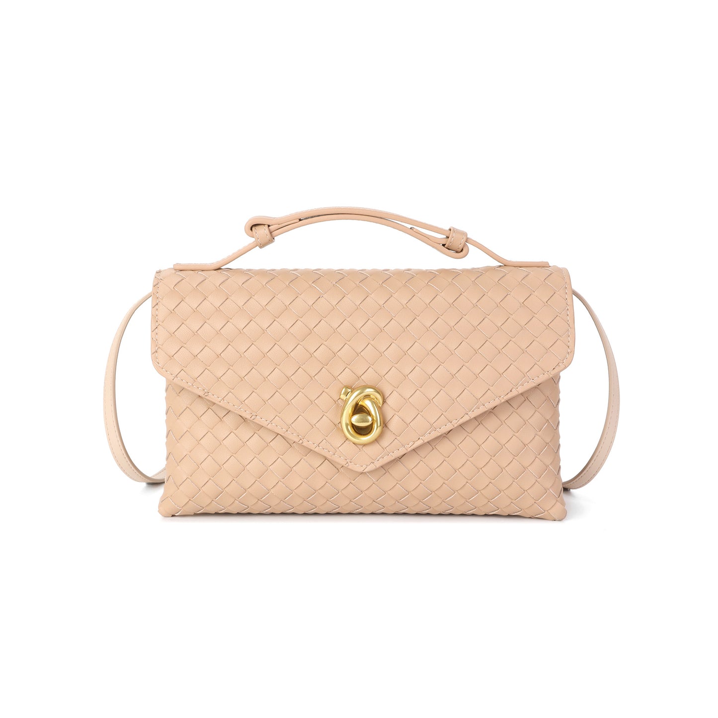 Intrecciato Leather Top Handle Crossbody Bag