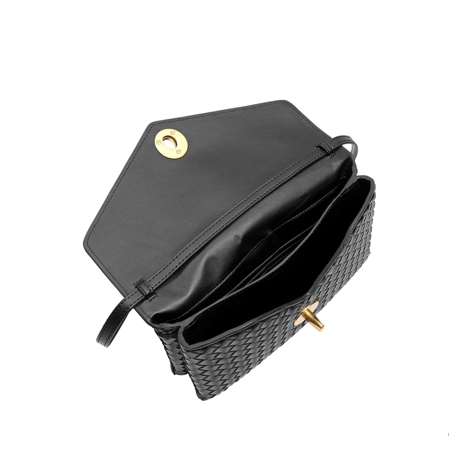 Intrecciato Leather Top Handle Crossbody Bag