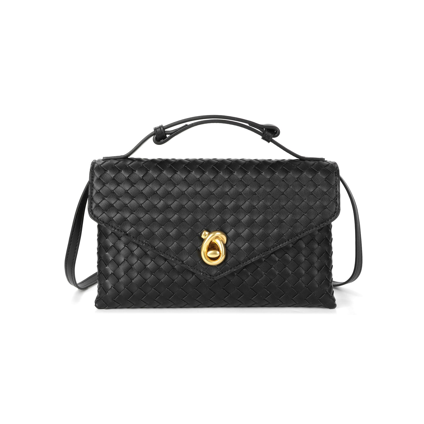 Intrecciato Leather Top Handle Crossbody Bag