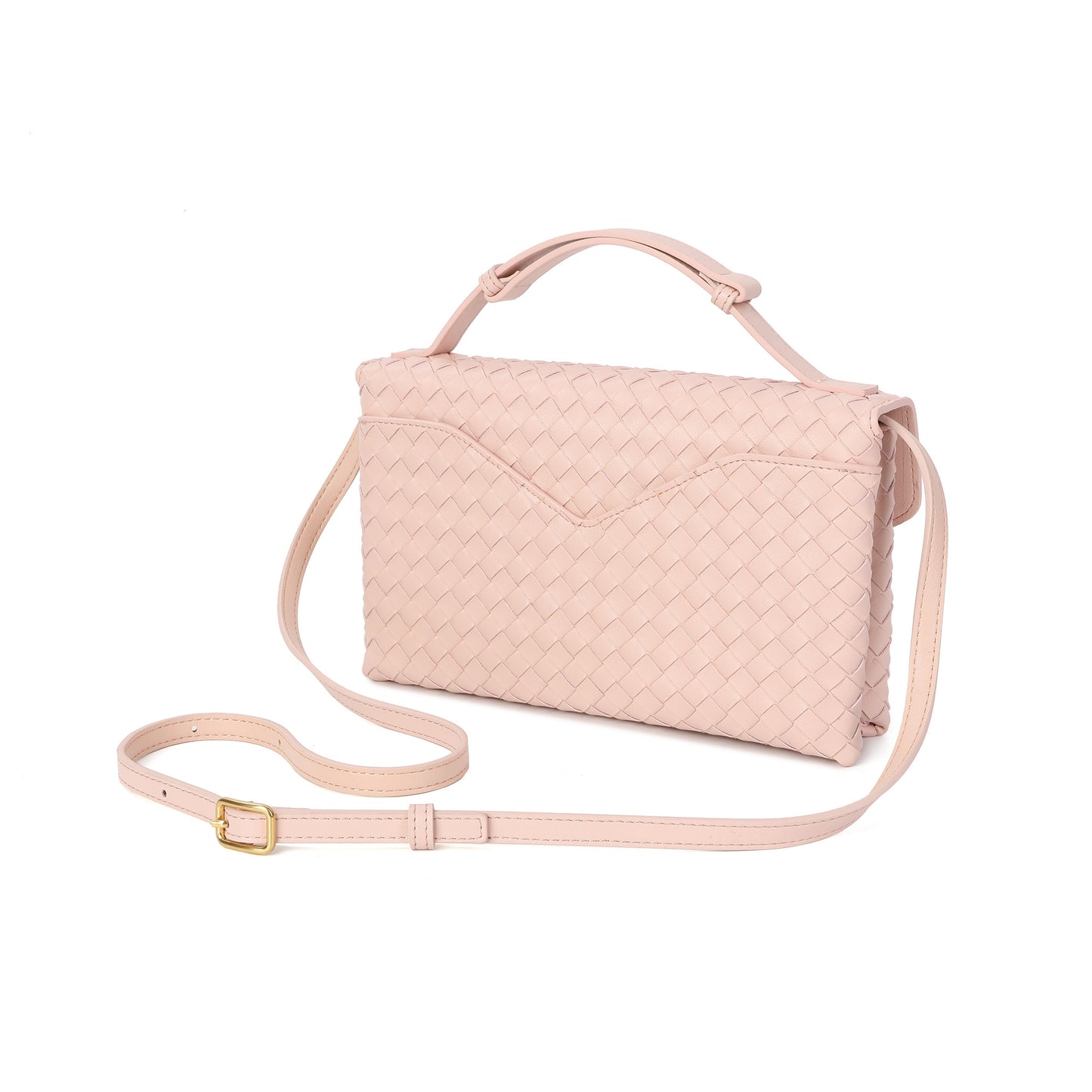 Intrecciato Leather Top Handle Crossbody Bag
