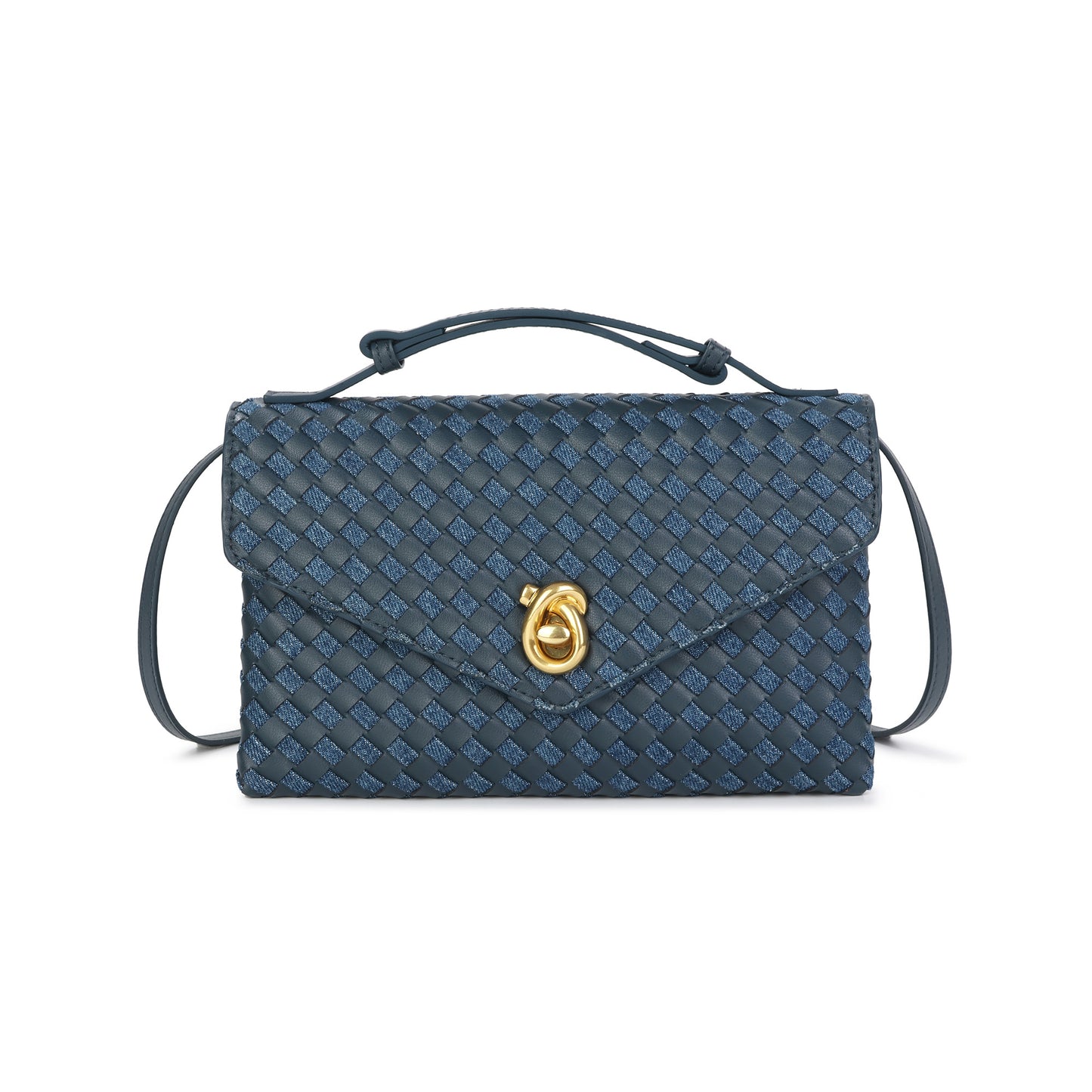 Intrecciato Leather Top Handle Crossbody Bag