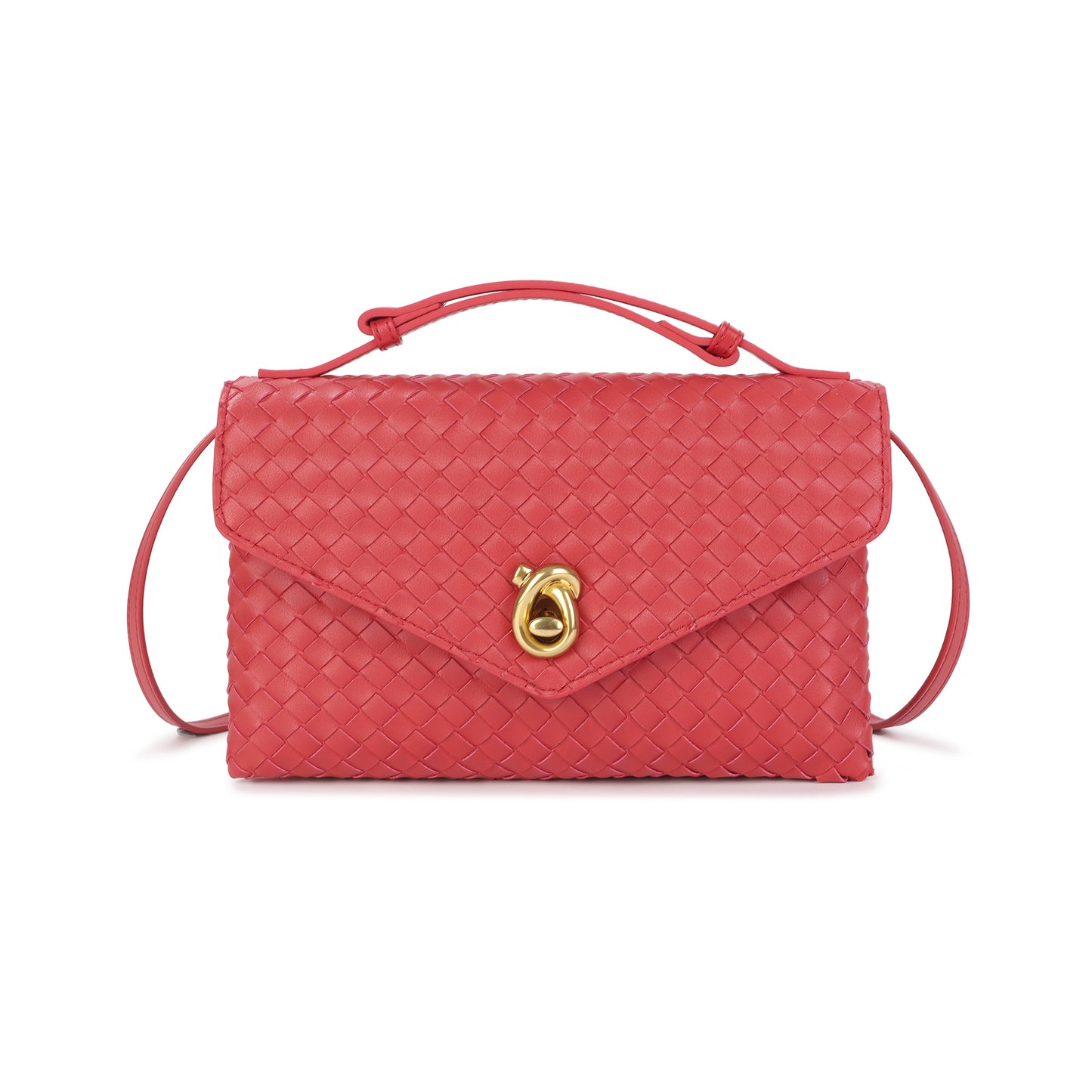 Intrecciato Leather Top Handle Crossbody Bag