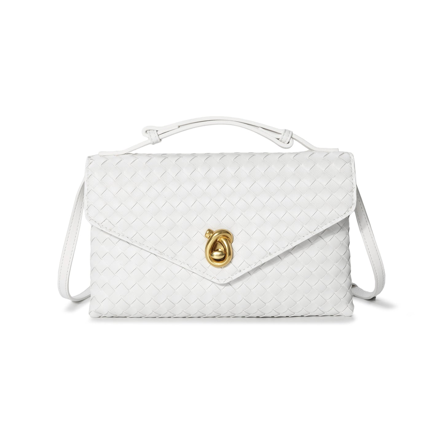 Intrecciato Leather Top Handle Crossbody Bag