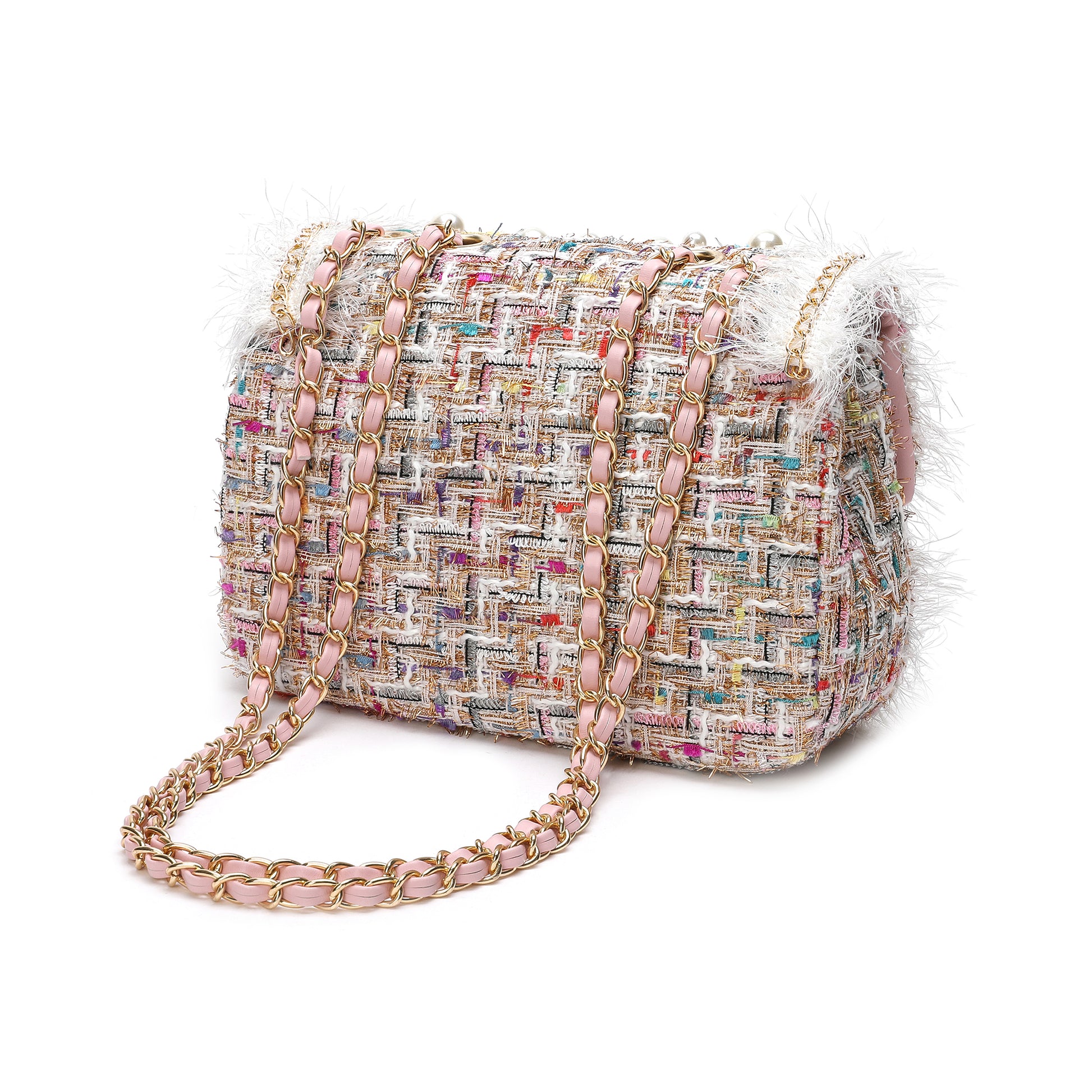 Beaded Tweed Shoulder Bag – Tiffany & Fred Paris