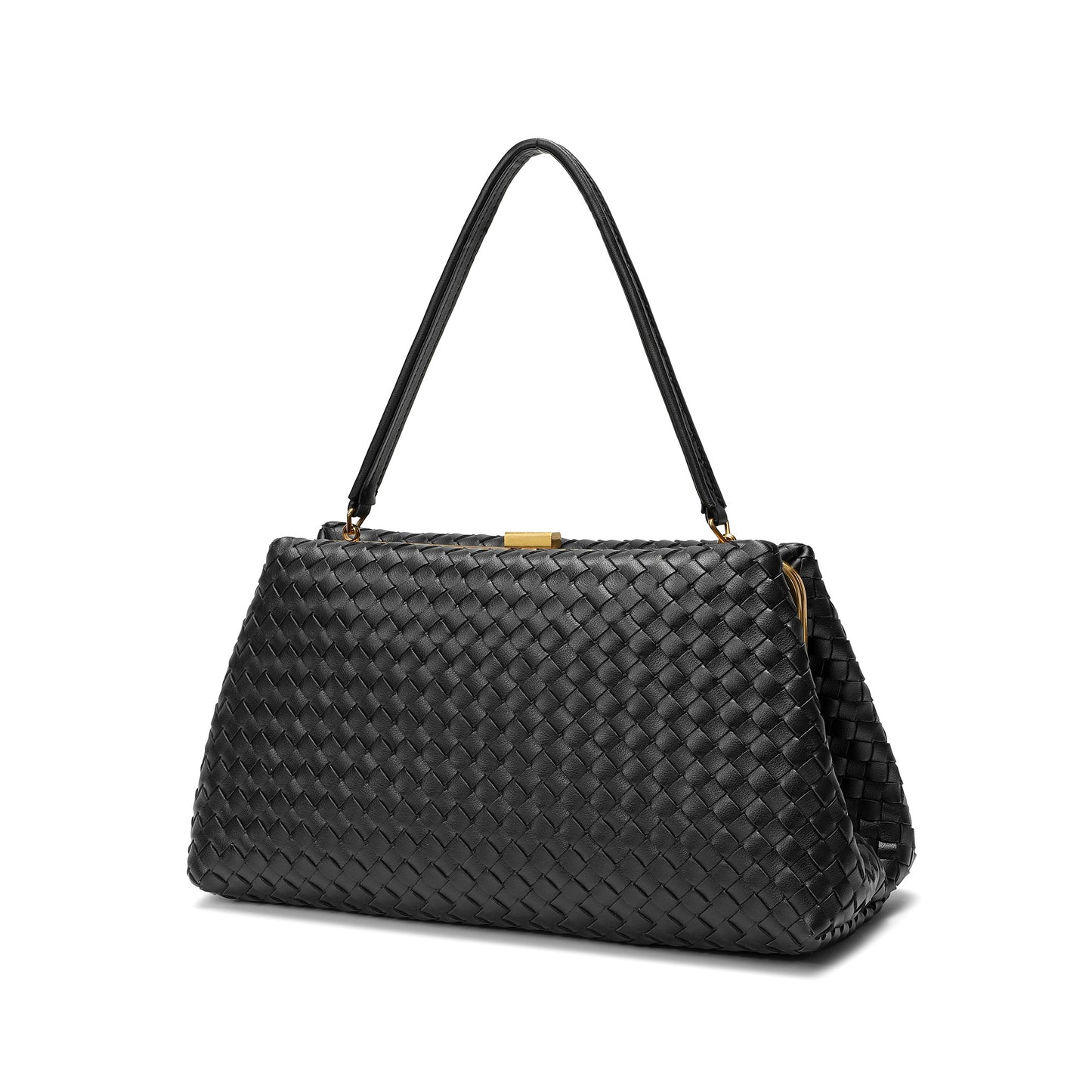 Hand-Woven Leather Frame Bag