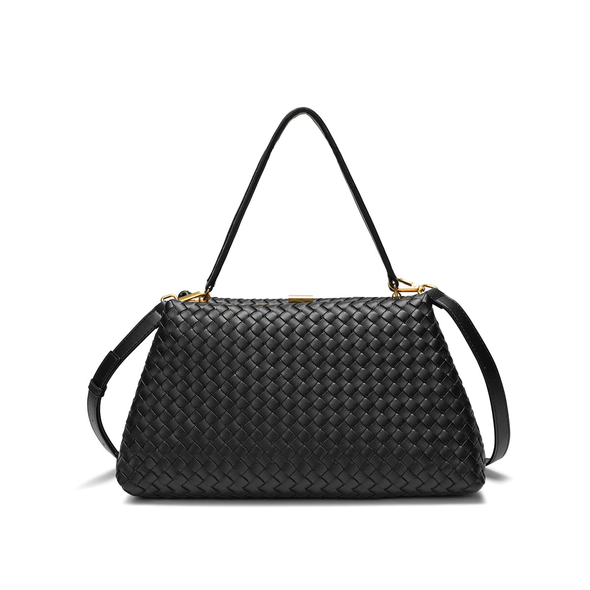 Hand-Woven Leather Frame Bag