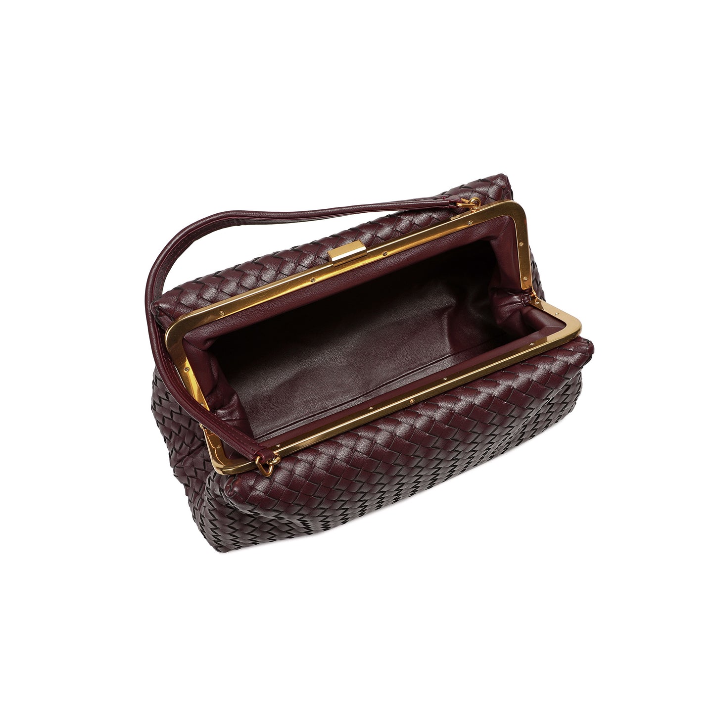 Hand-Woven Leather Frame Bag