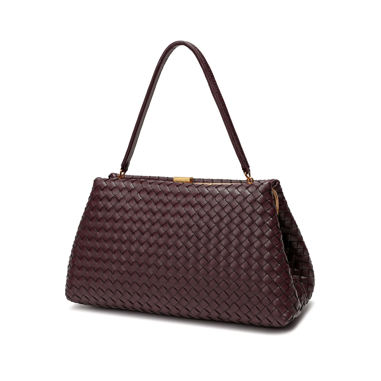 Hand-Woven Leather Frame Bag