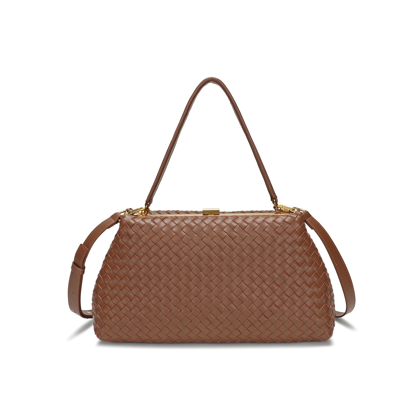 Hand-Woven Leather Frame Bag