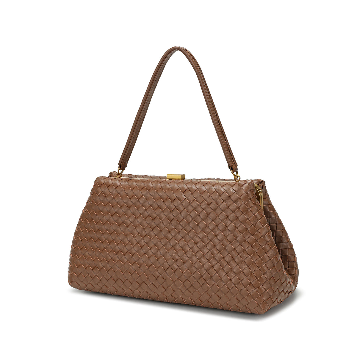 Hand-Woven Leather Frame Bag