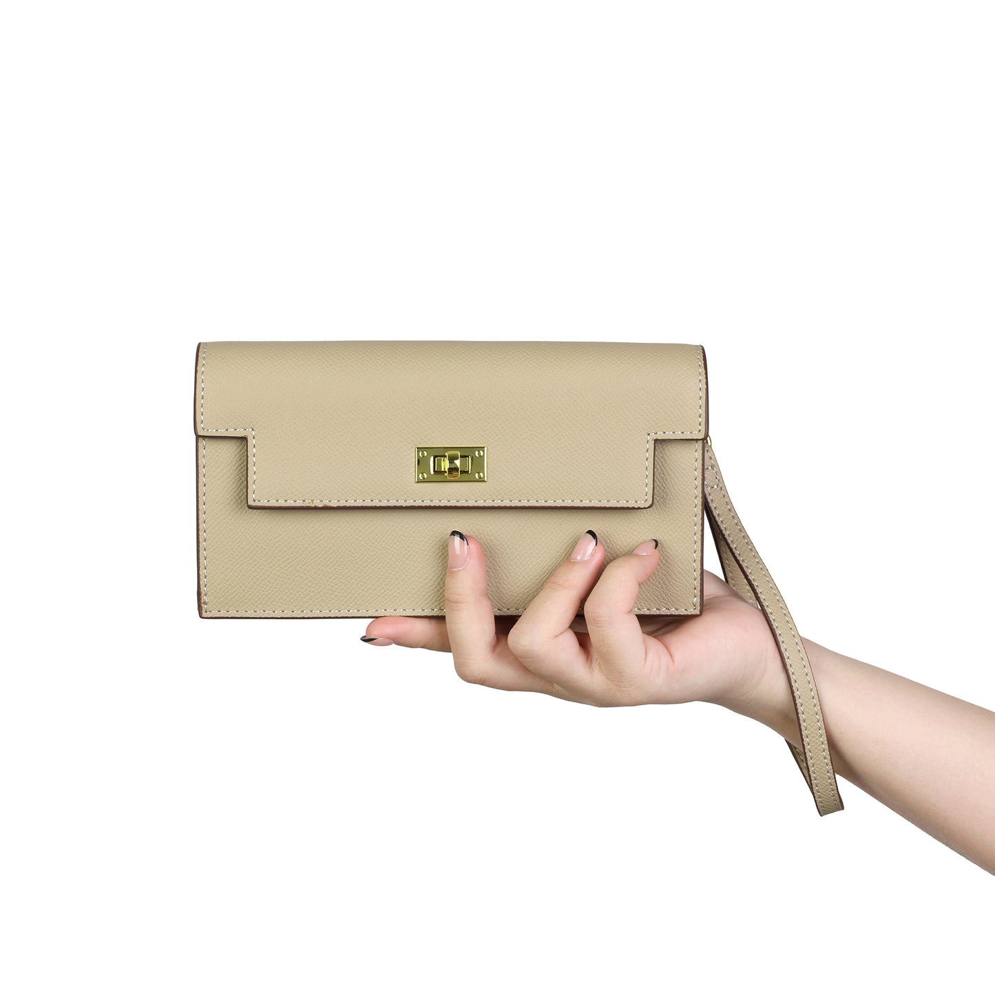 Elegant Leather Crossbody Wallet Clutch