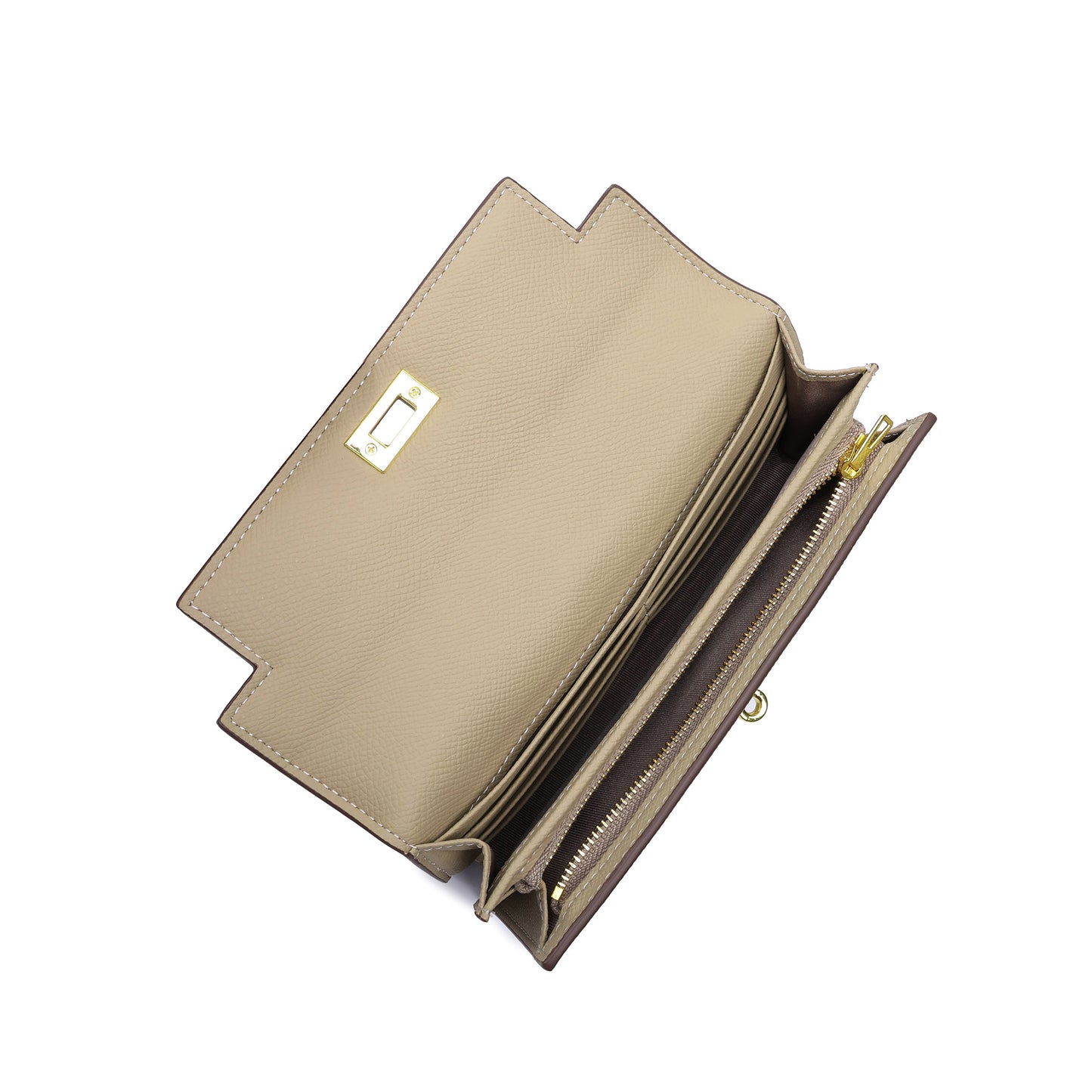 Elegant Leather Crossbody Wallet Clutch