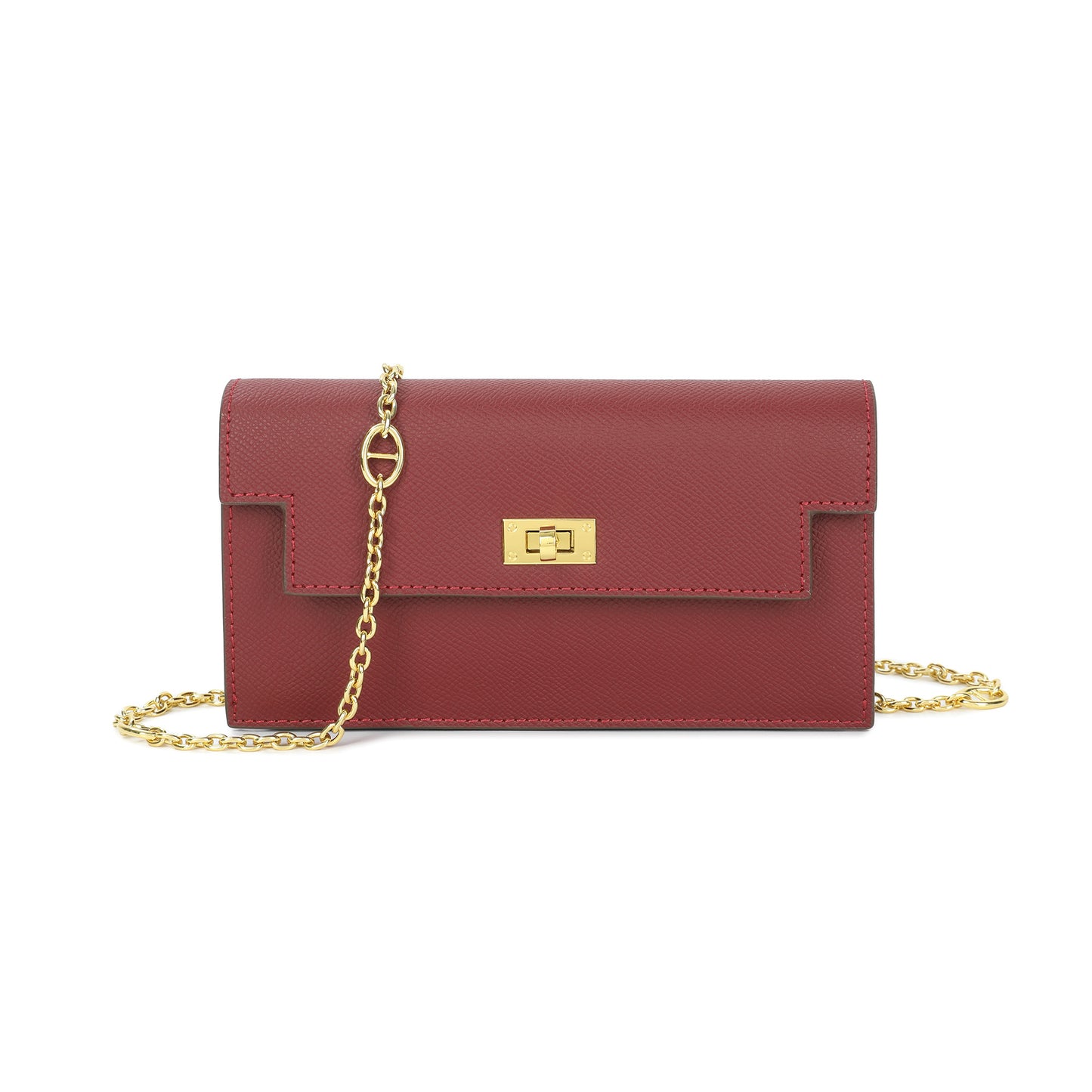 Elegant Leather Crossbody Wallet Clutch