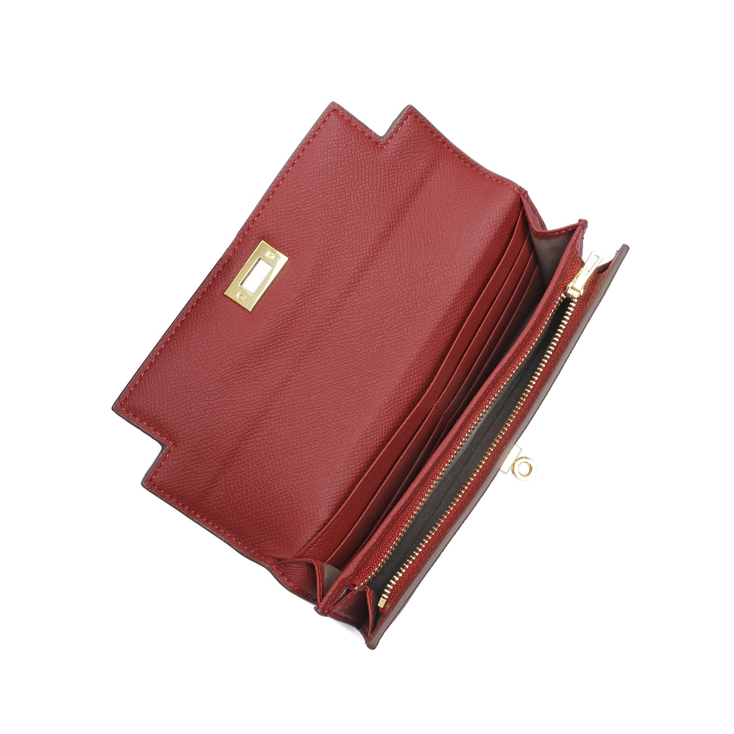 Elegant Leather Crossbody Wallet Clutch