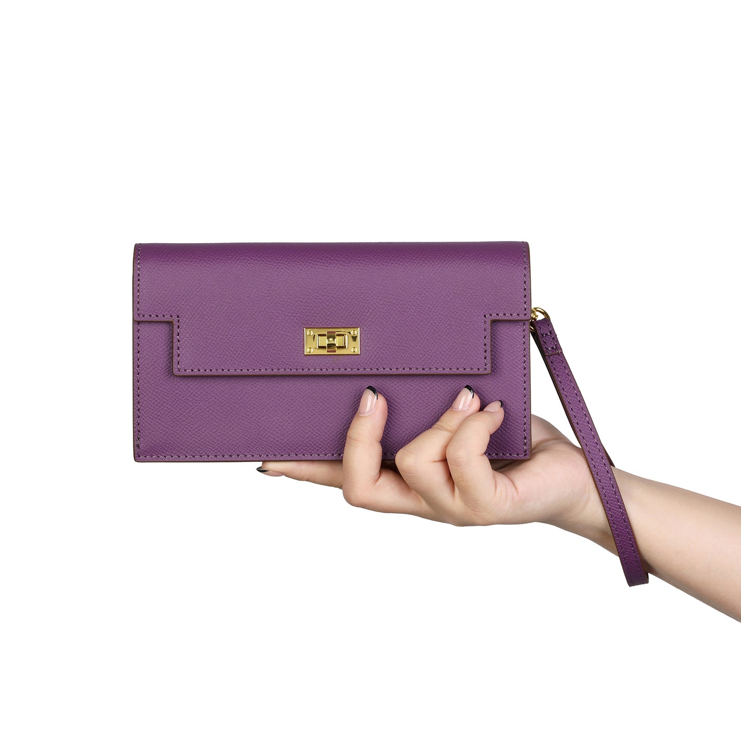 Elegant Leather Crossbody Wallet Clutch