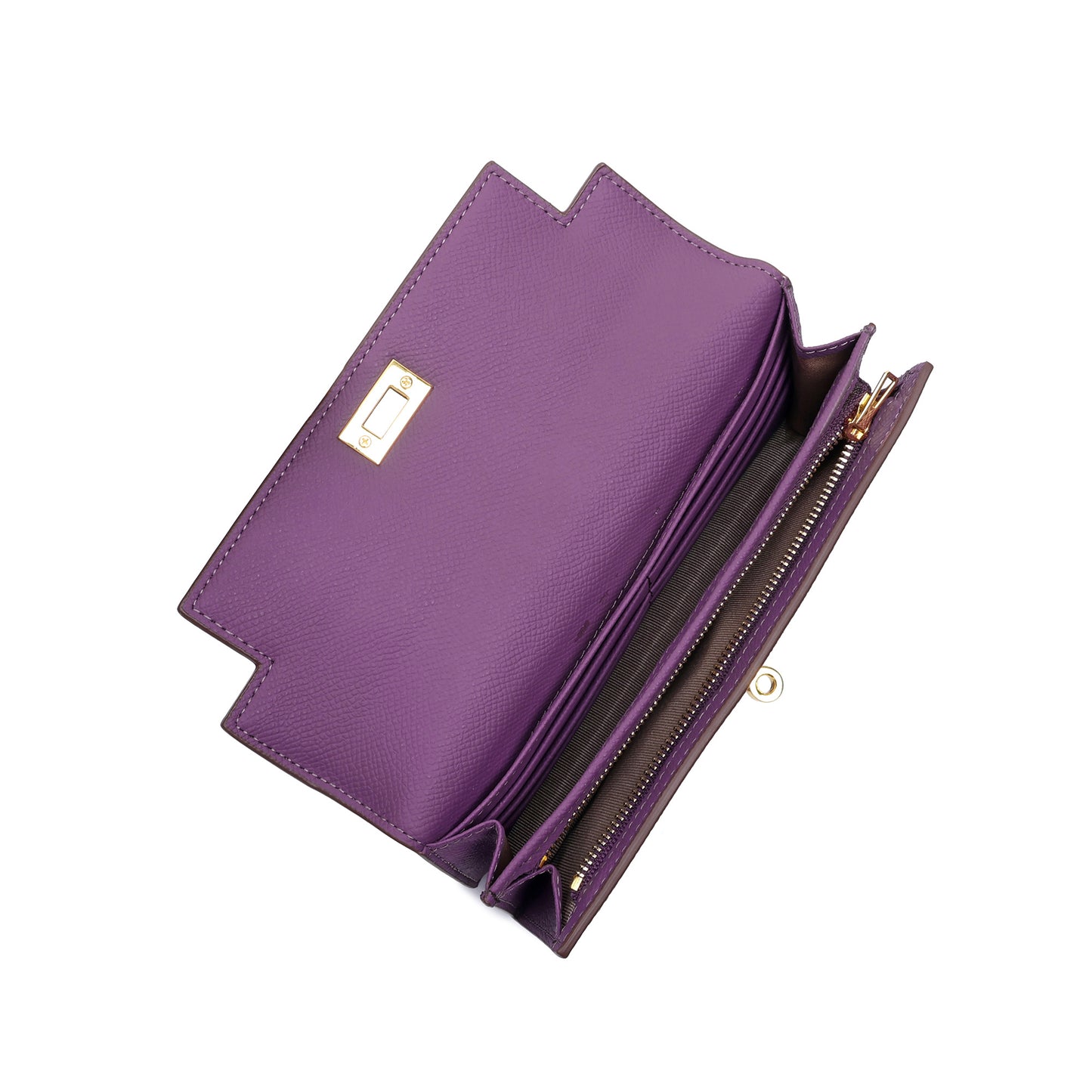 Elegant Leather Crossbody Wallet Clutch